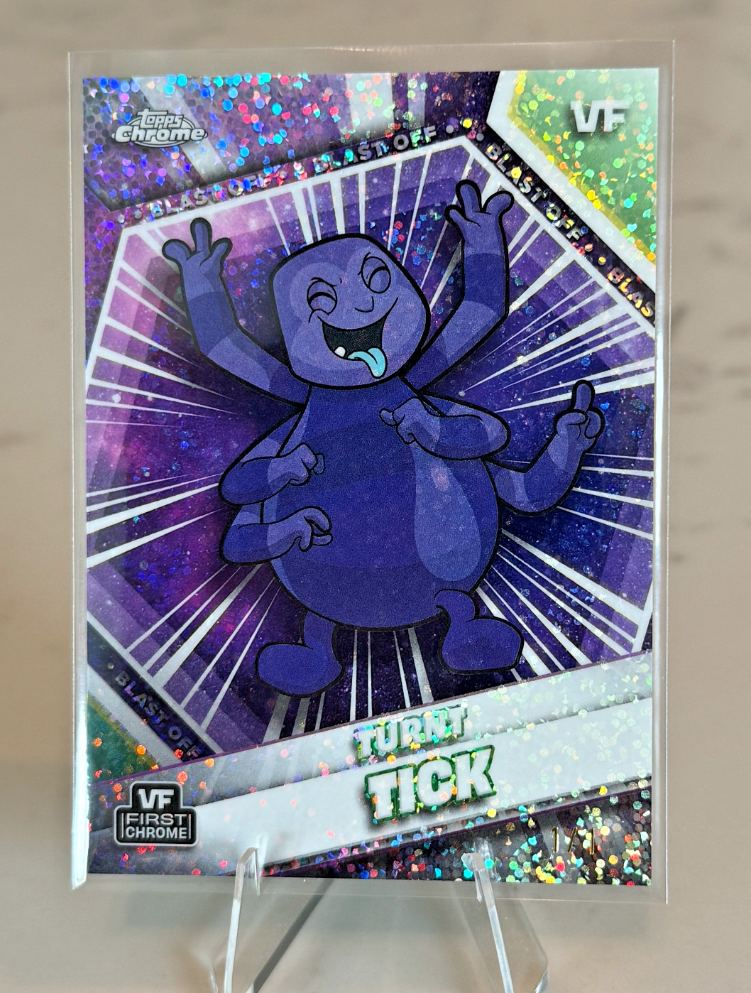 2026 Topps Chrome VeeFriends Turnt Tick #184 Blast Off 1/1