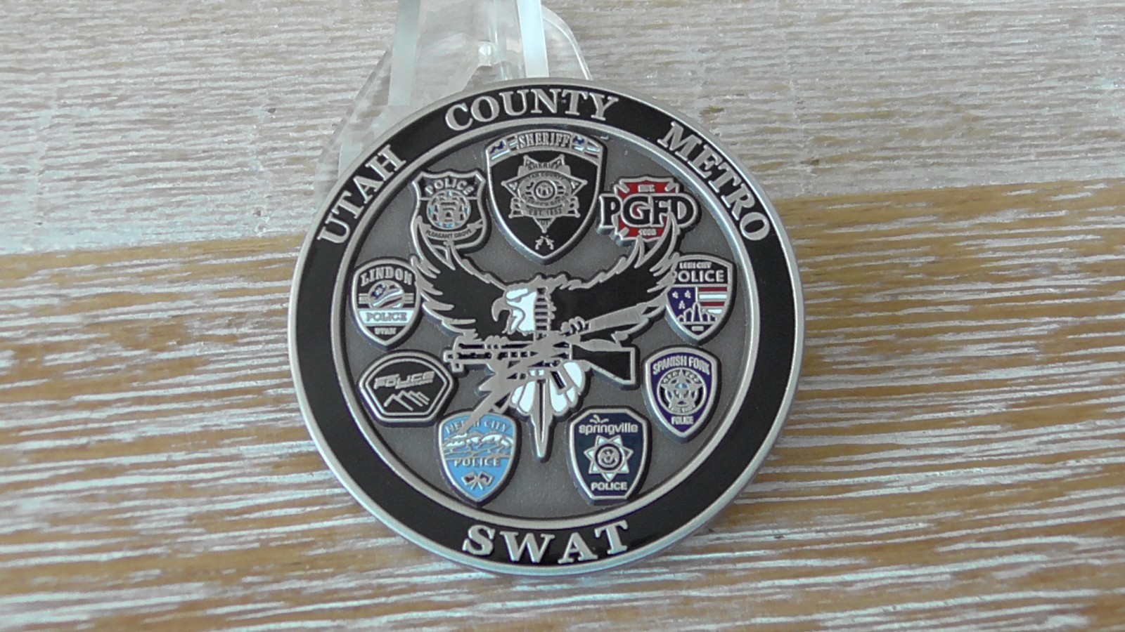 Utah County Metro SWAT K9 EOD SNIPER BREACHER MEDIC Challenge Coin #E339