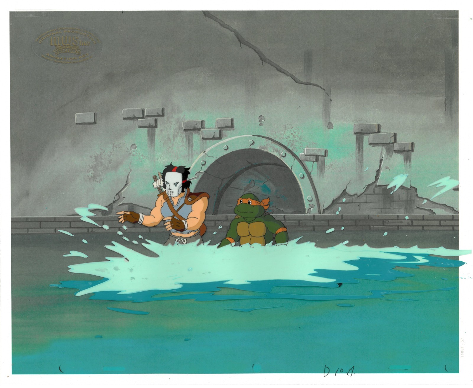 Casey Jones & Michelangelo of (TMNT)- Original Production Cel/ MWS Seal