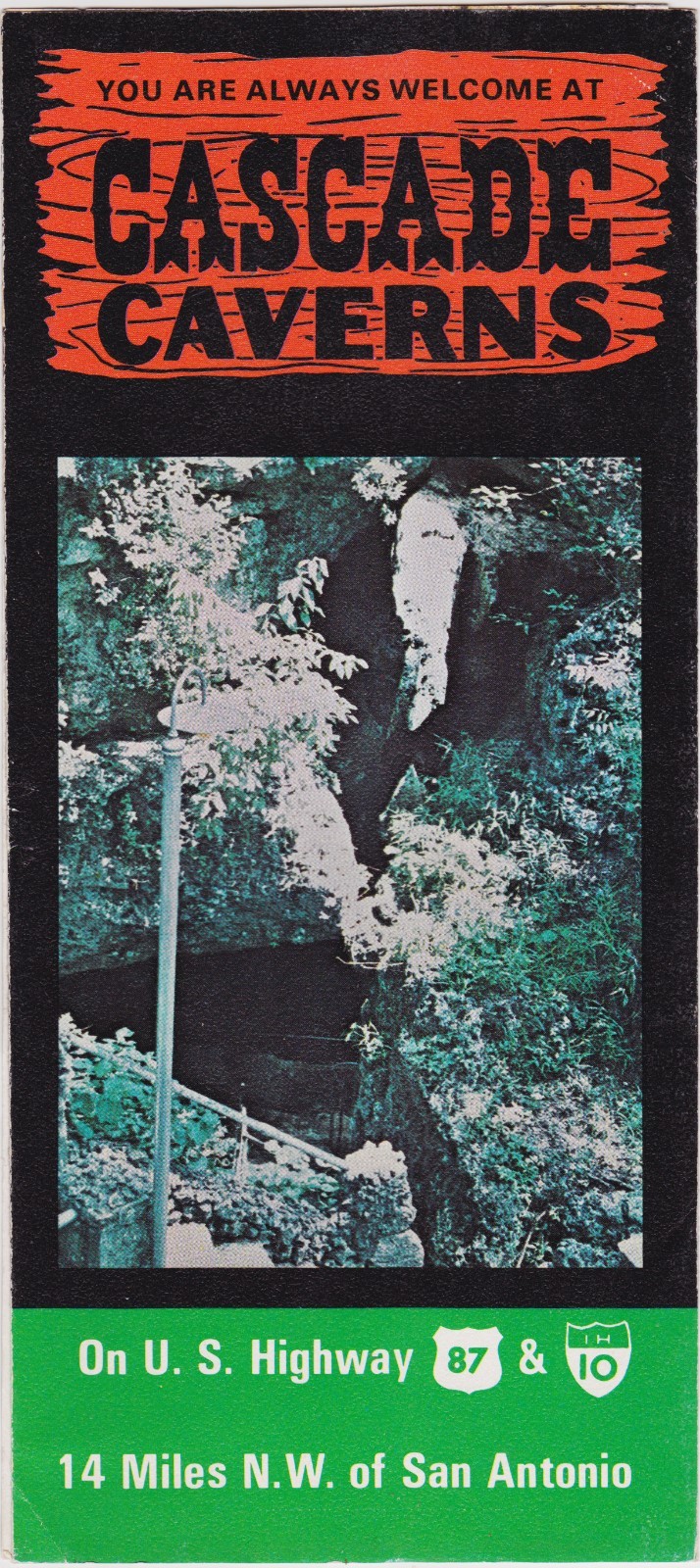 1970\'s Cascade Caverns Texas Promotional Brochure
