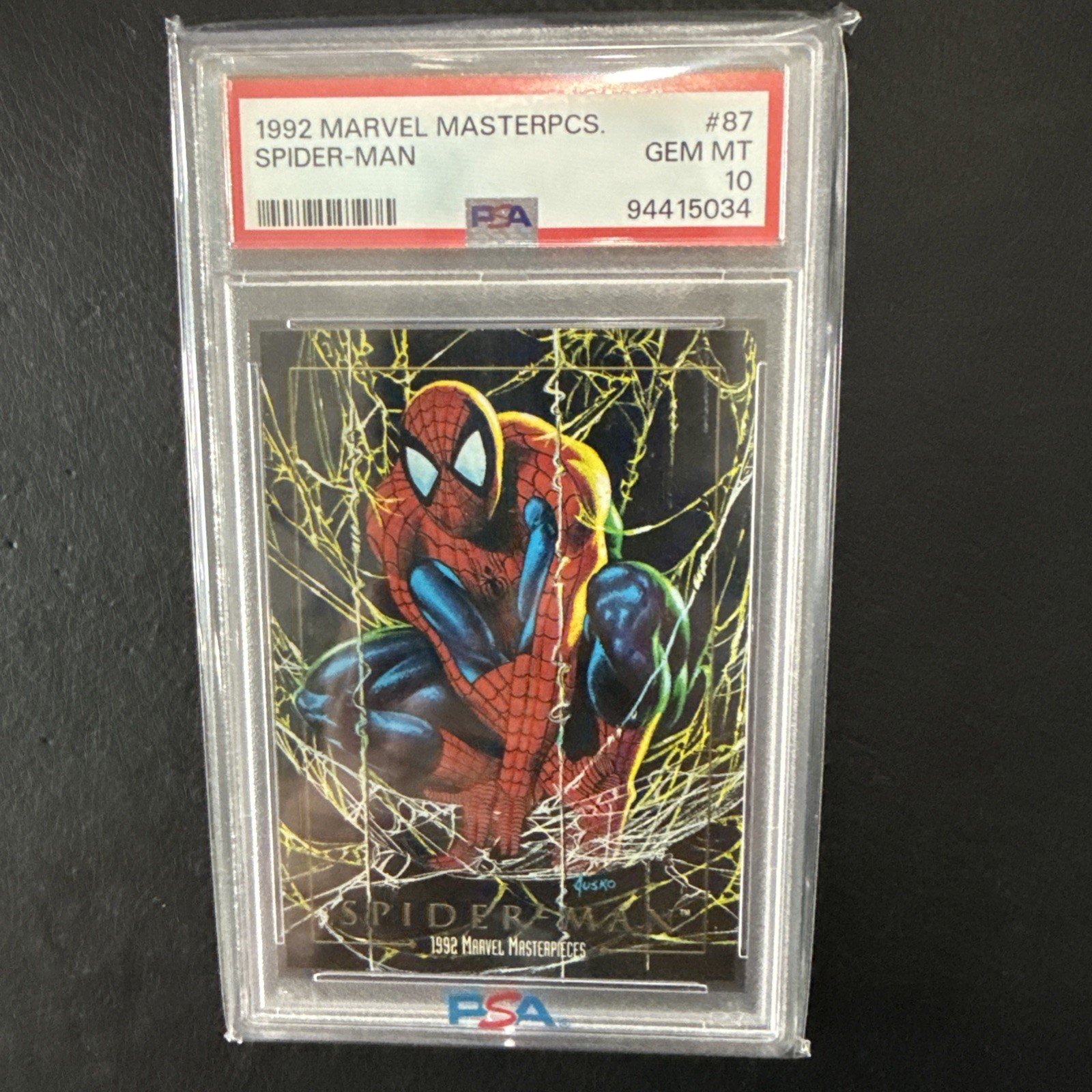 SkyBox 1992 Marvel Masterpieces Spider-Man #87 PSA 10 Gem Mint Trading Card