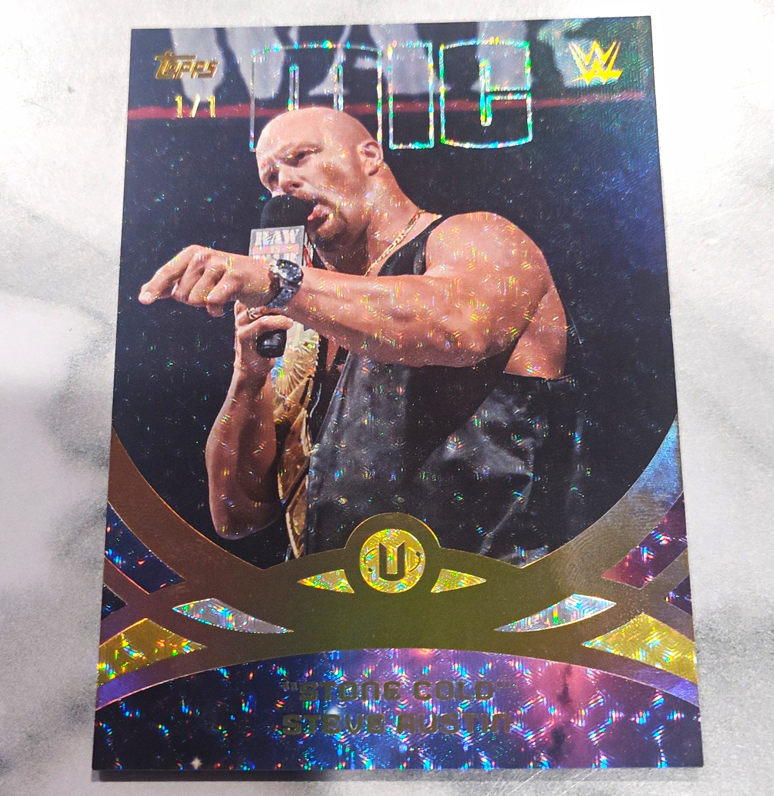 2026 Topps WWE Universe Peak Performance Stone Cold Steve Austin  1/1 One Of One
