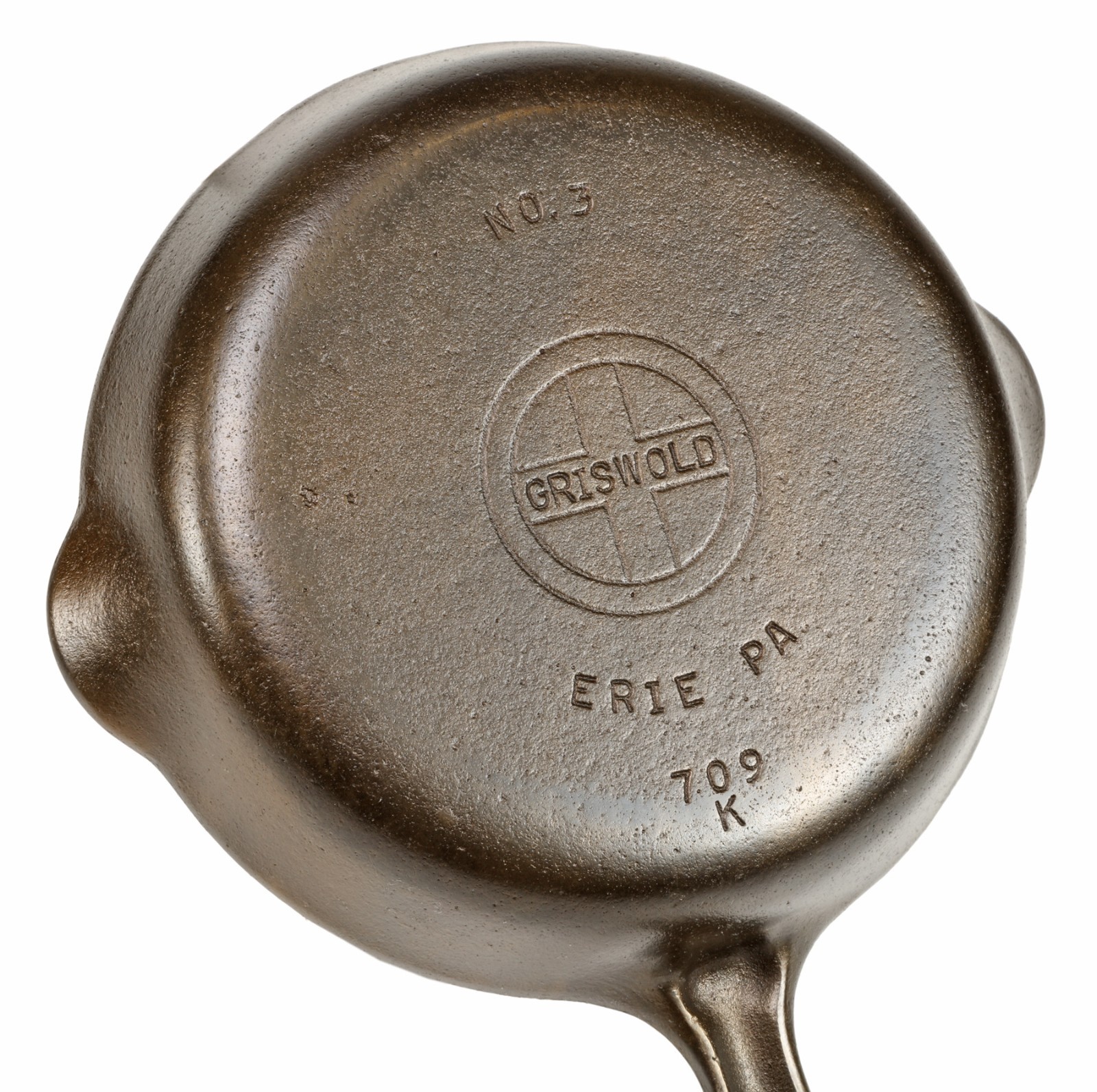 Vintage Griswold No 3 (709K) Cast Iron Skillet Excellent Restored Condition