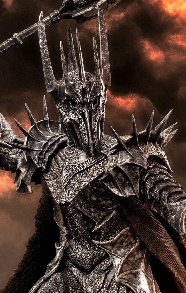 SAURON Iron Studios Deluxe 1/10 Scale 16” Polystone Statue LORD OF THE RINGS New