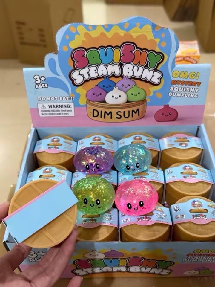 Mini Squishy Glitter Dumpling Bun Rainbow Mystery Blind Pack Sugar Edition 1set