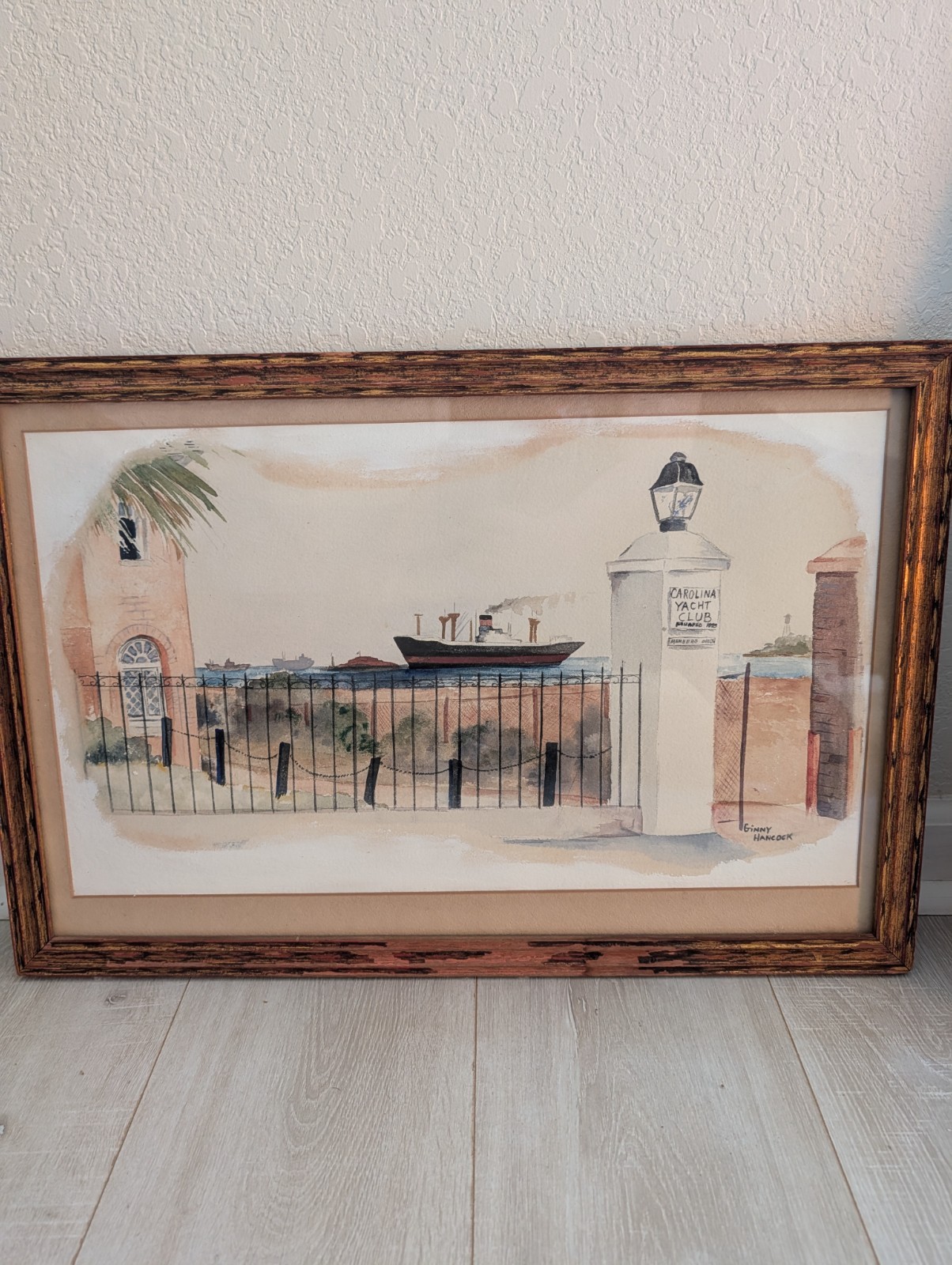 This is an original watercolor painting  Carolina Yacht Club Charleston.