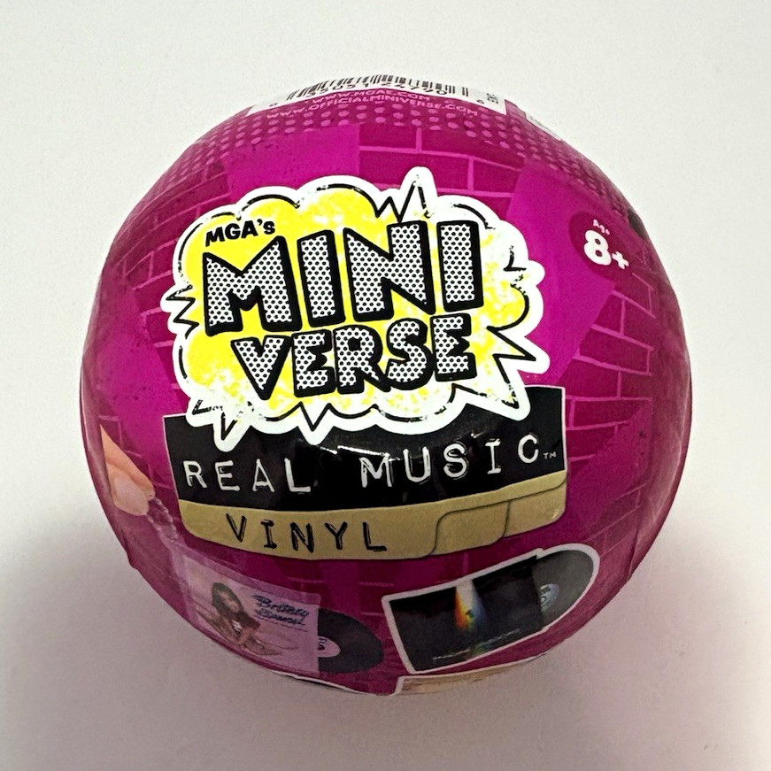 MGA Miniverse Mini Verse Real Music Vinyl Blind Pack Ball Pink, Age 8+ Sealed
