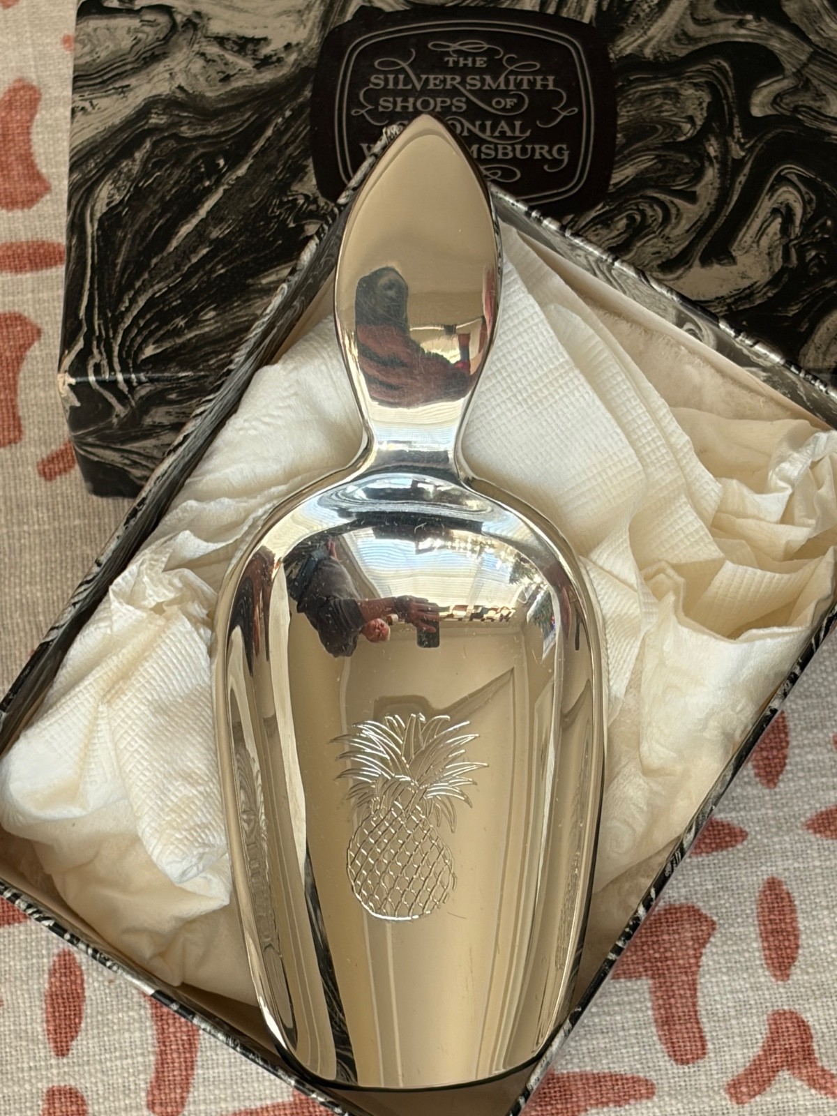 Colonial Williamsburg STIEFF PEWTER Pineapple Scoop 4.5” Excellent Condition