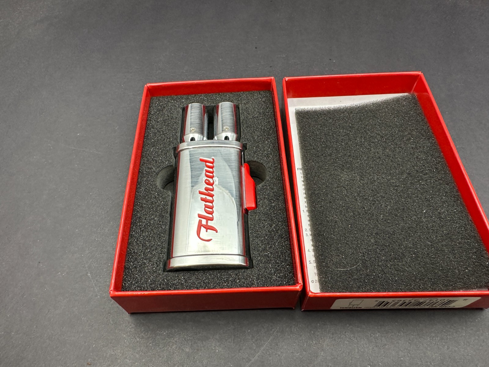 Lot Of 2 CAO Tailpipe  Flathead Cigar pipe Torch Lighter Double Flame