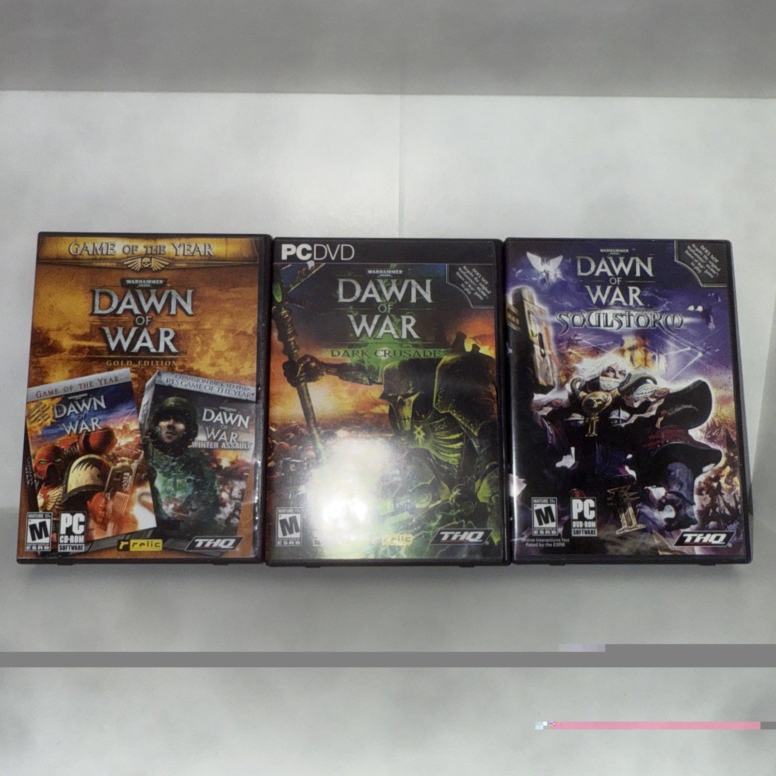 Warhammer 40K Dawn Of War Gold Edition Soulstorm Dark Crusade PC Games w Manuals