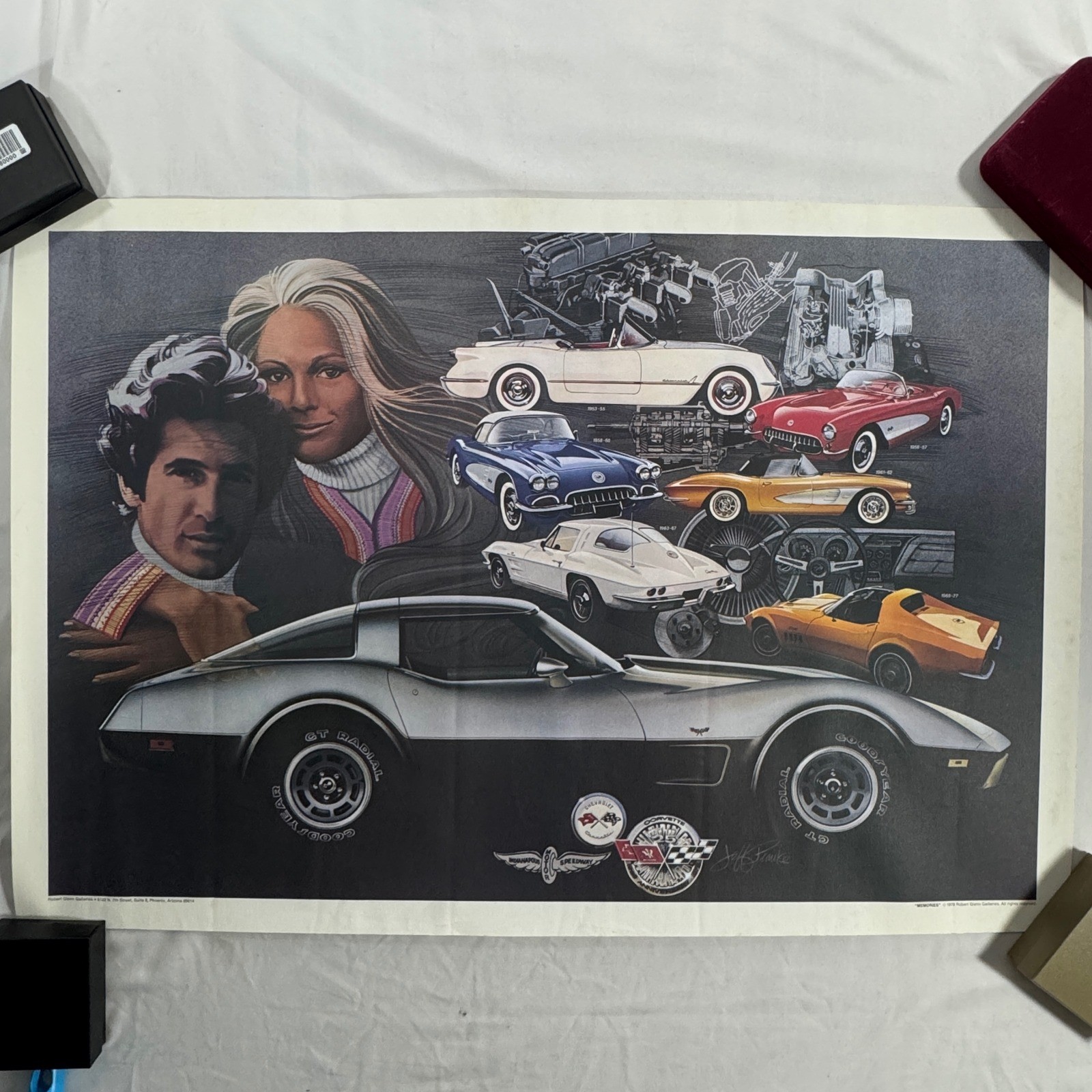 Vintage 1978 Corvette Memories Art Print Robert Glenn Galleries 25th Anniversary