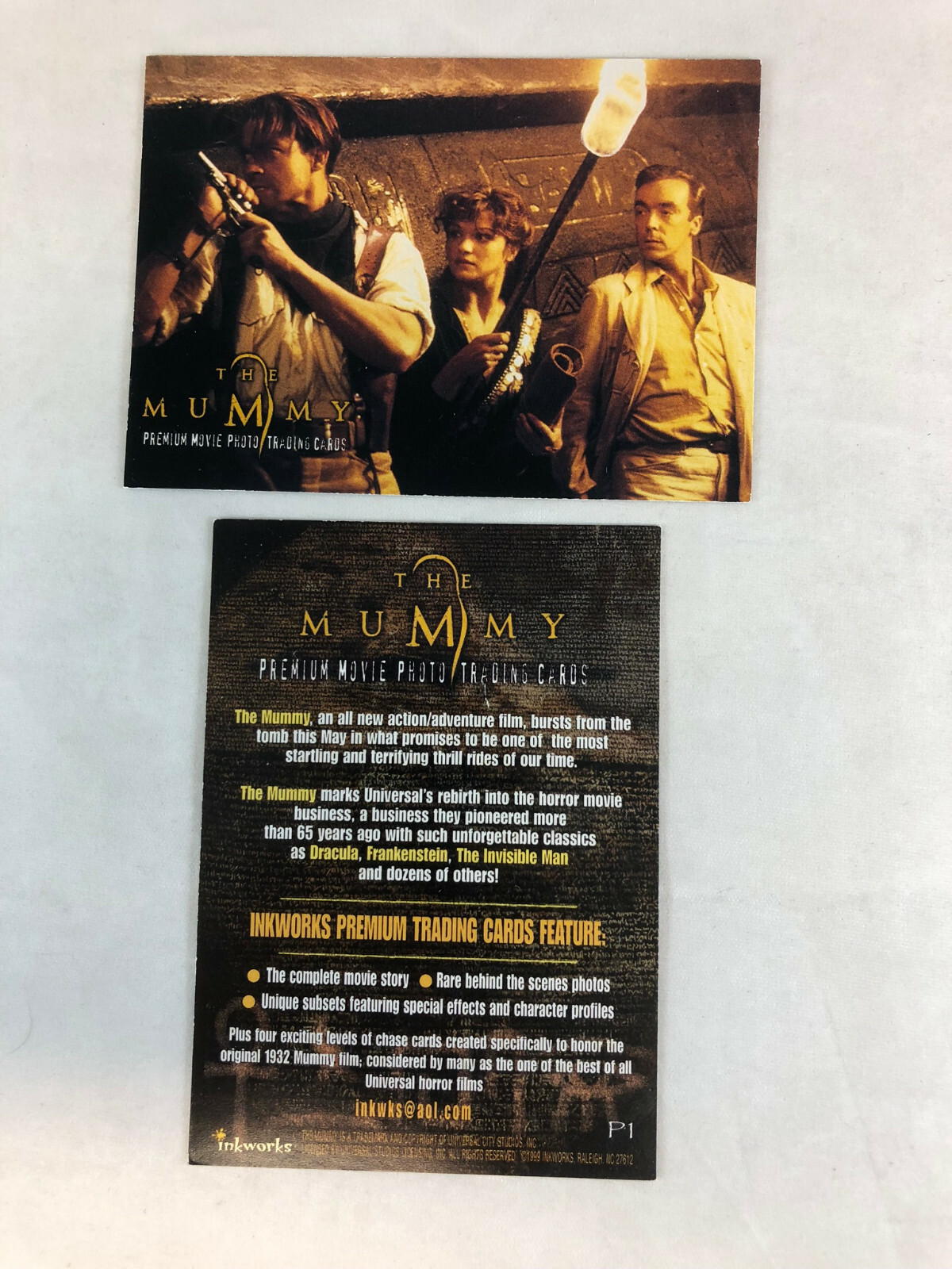CHEAP PROMO CARD: THE MUMMY (1st Movie) Inkworks 1999 #P1 SET CANCELED