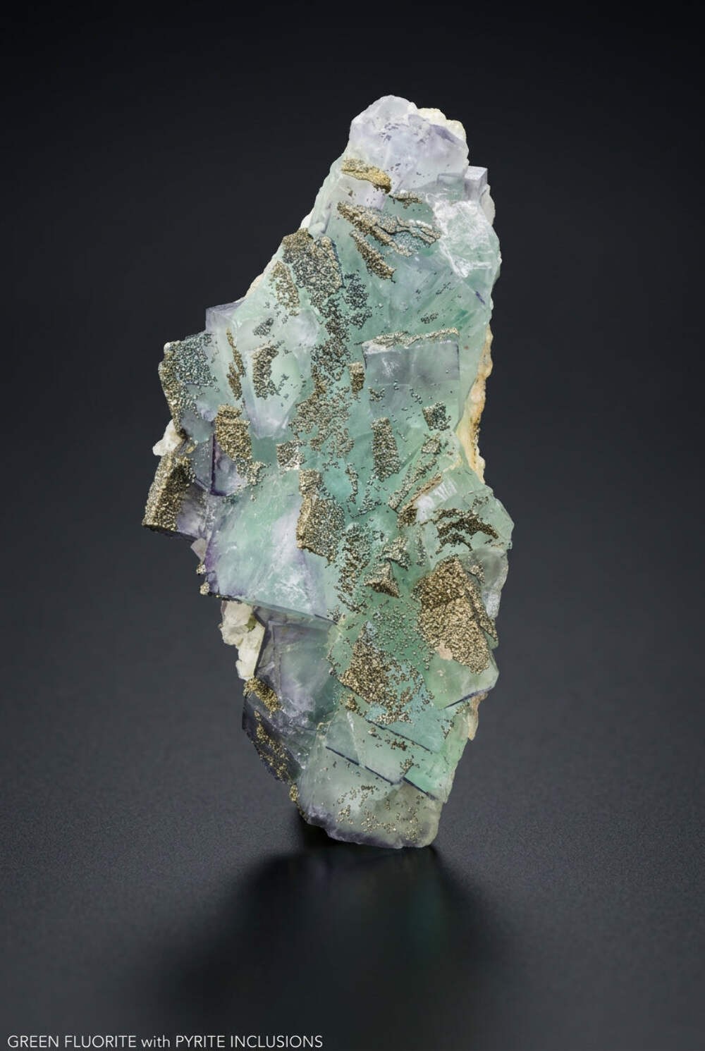 YGX Blue and Purple Fluorite with Pyrite