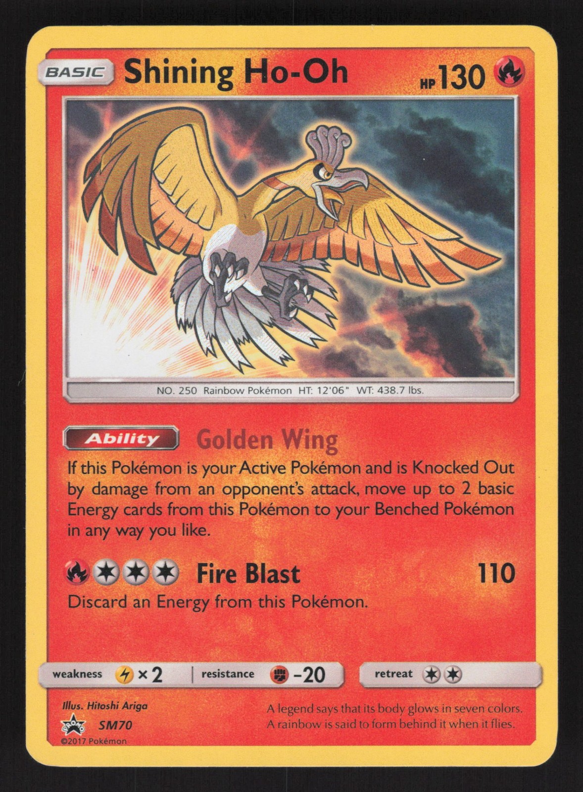 English MP Shining Ho-Oh SM70 SMP Holofoil Pokemon SM Promos