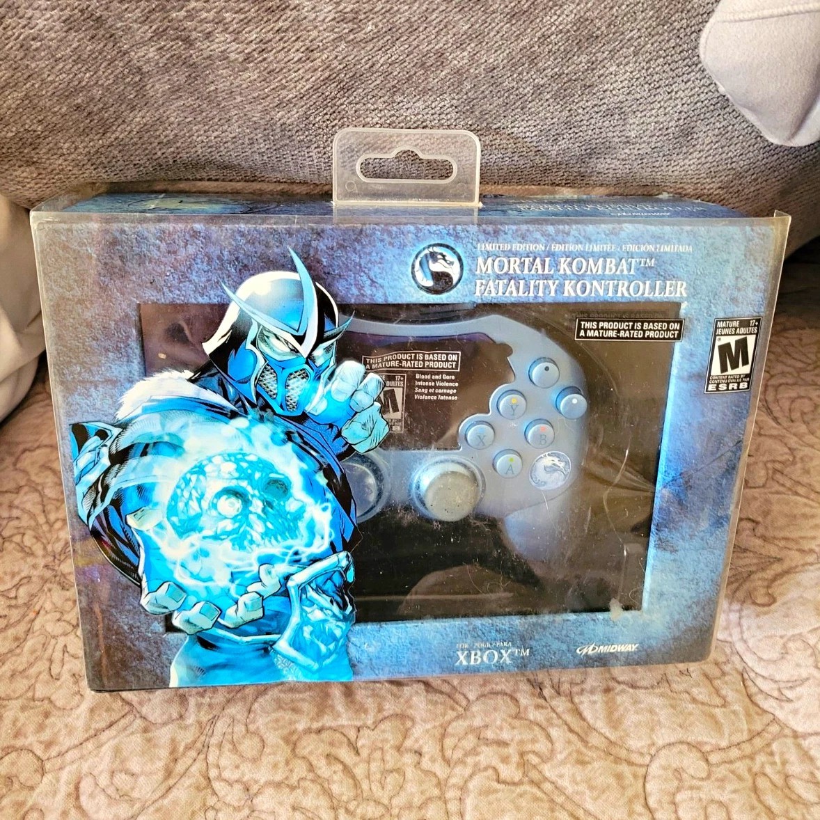 Limited Edition Mortal Kombat Sub-Zero Fatality Kontroller Xbox Controller