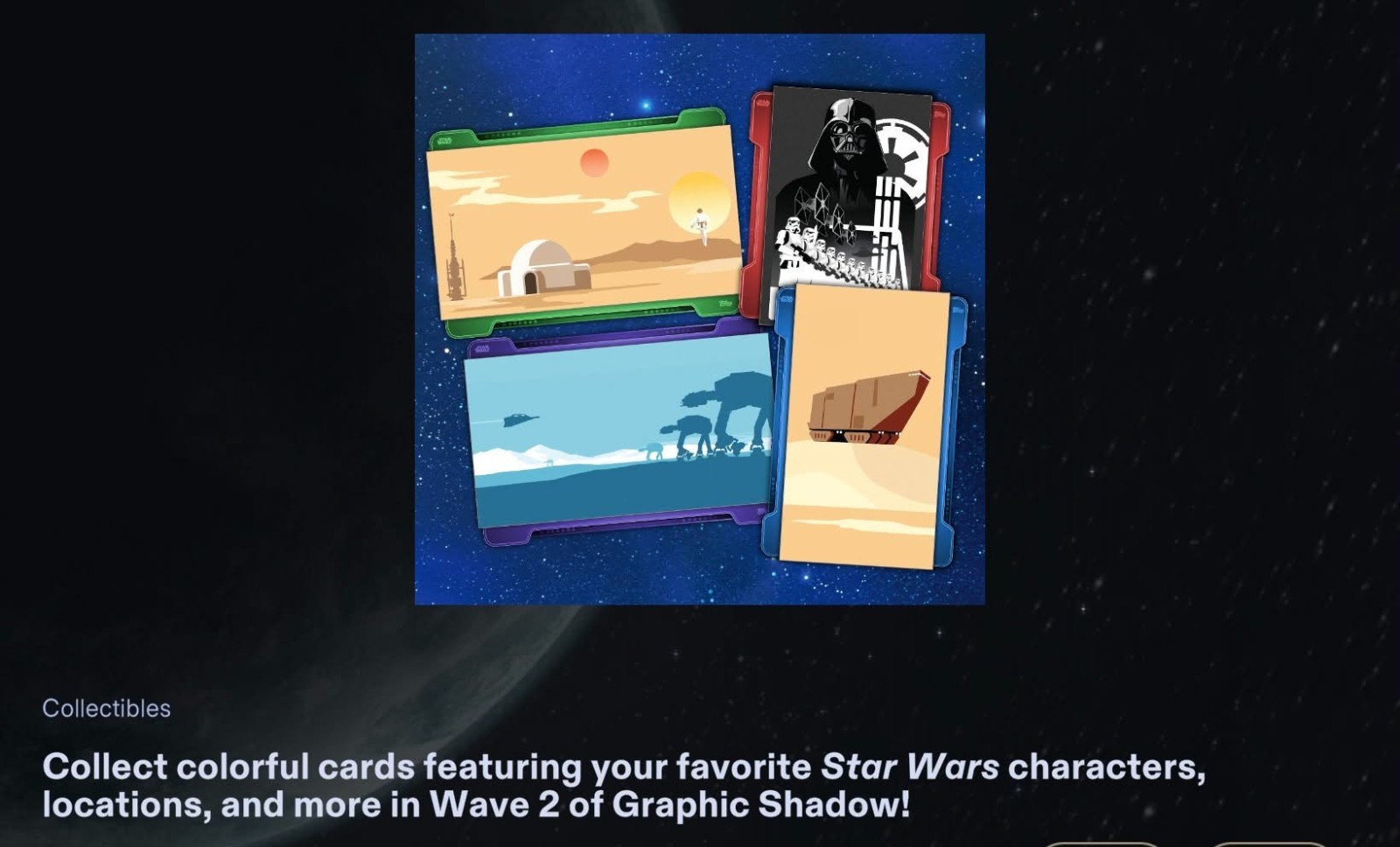GRAPHIC SHADOW WAVE 2 RARE+UC 22 CARD SET 2026 TOPPS STAR WARS CARD TRADER