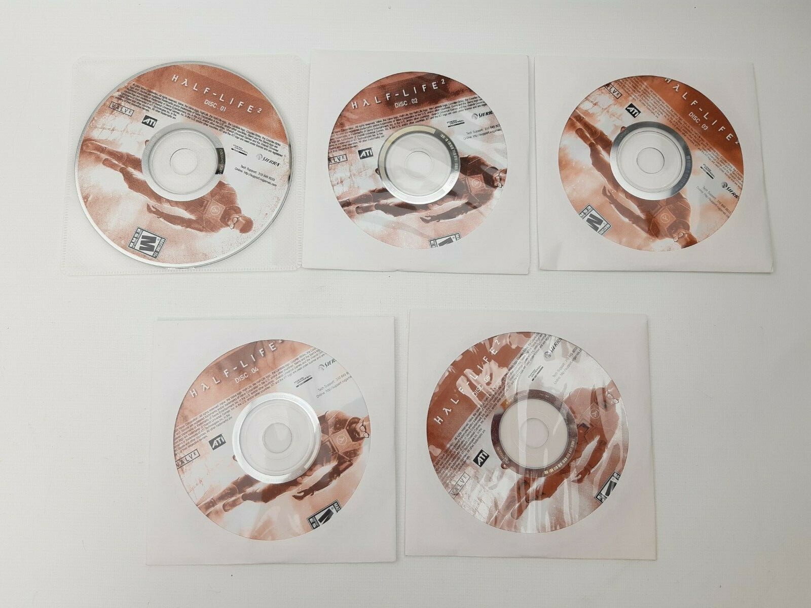 Half-Life 2:  (PC, 2005) - Only the 5 Discs & Key Code