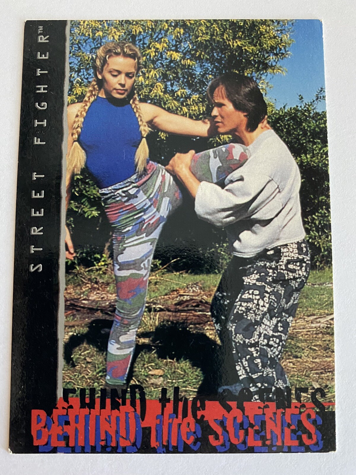 1994 Capcom Upper Deck Street Fighter Movie Trading Card #77 Behind The Scenes