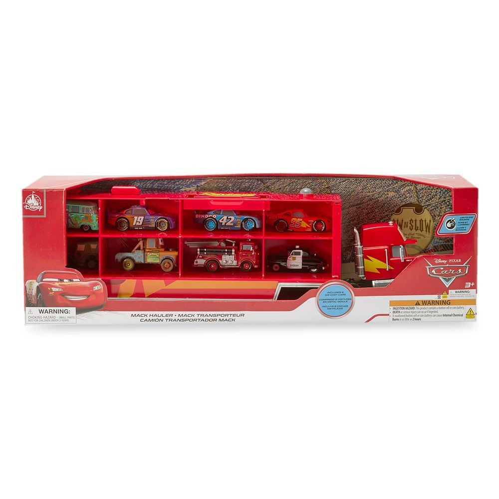 Disney Parks Mack Hauler Truck with Die-Cast Cars Cars