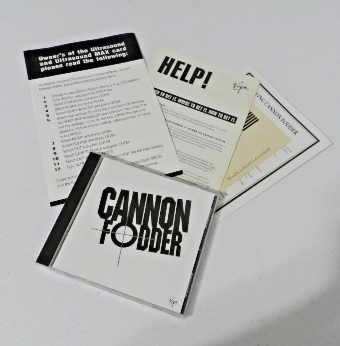 Cannon Fodder Virgin CD ROM/Manuals.