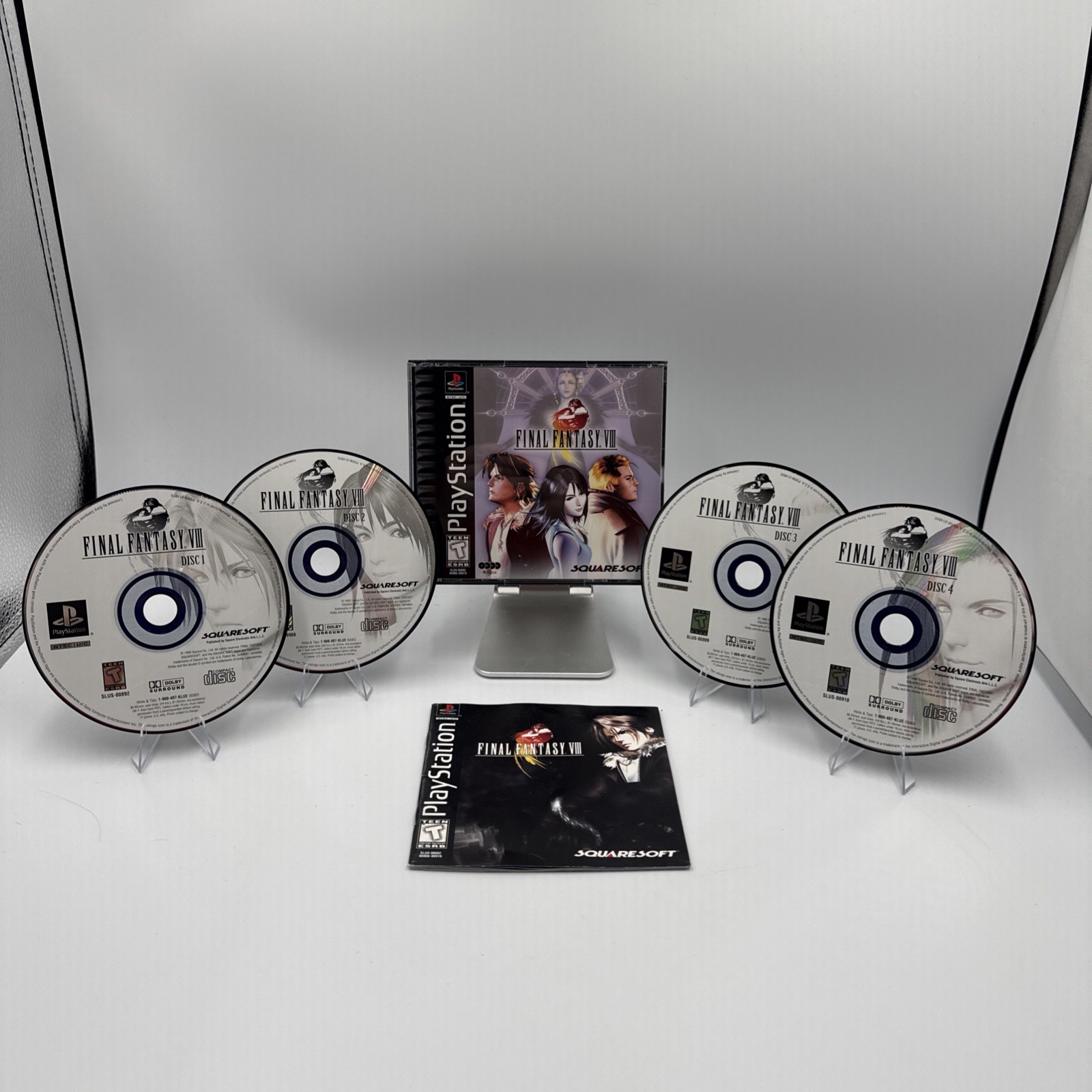 Final Fantasy VIII (Sony PlayStation 1, 1999) Black Label Complete