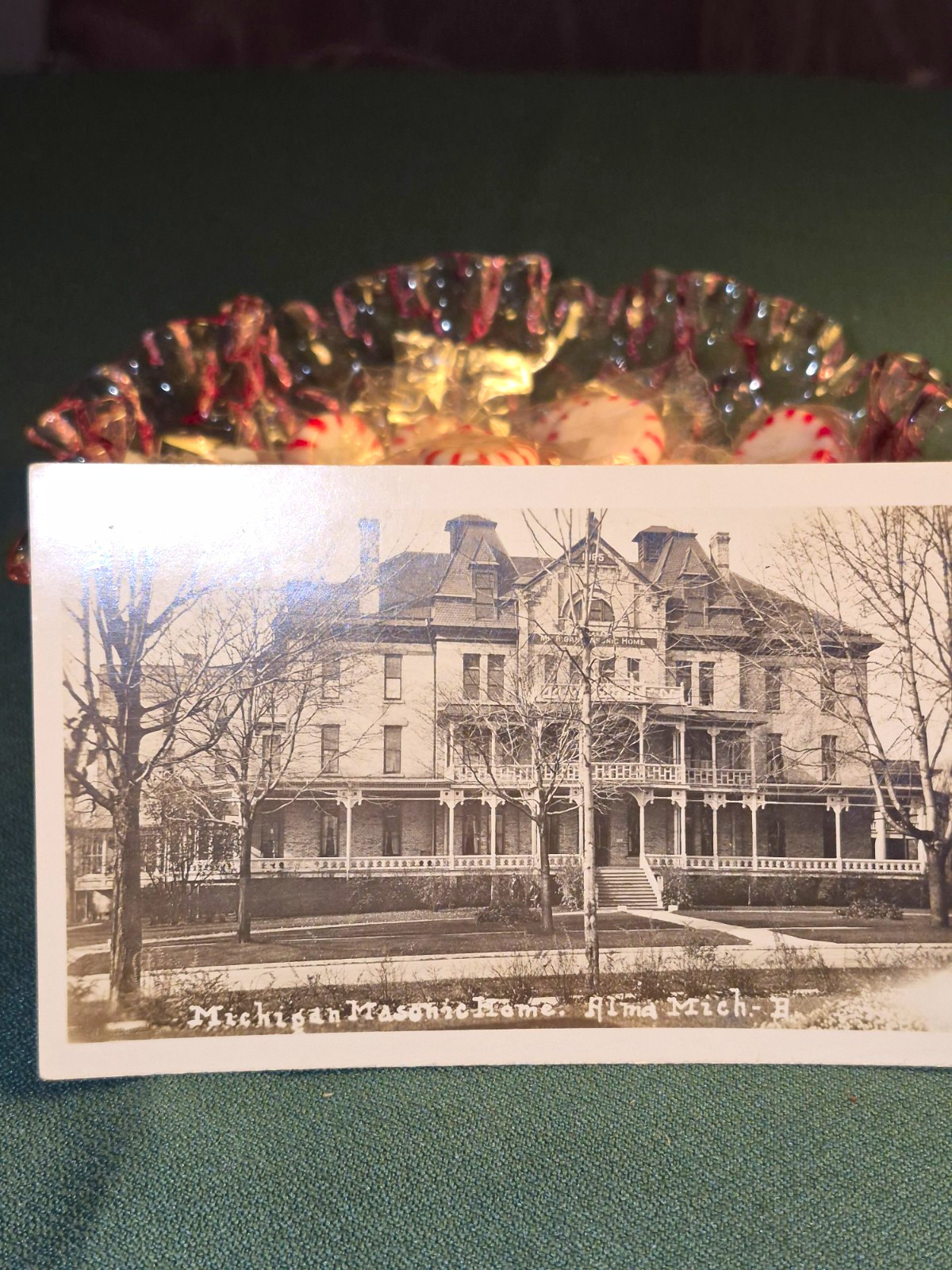 Undivided Back Postcard Masonic Temple Alma MI Printed Lithograph Unposted 
