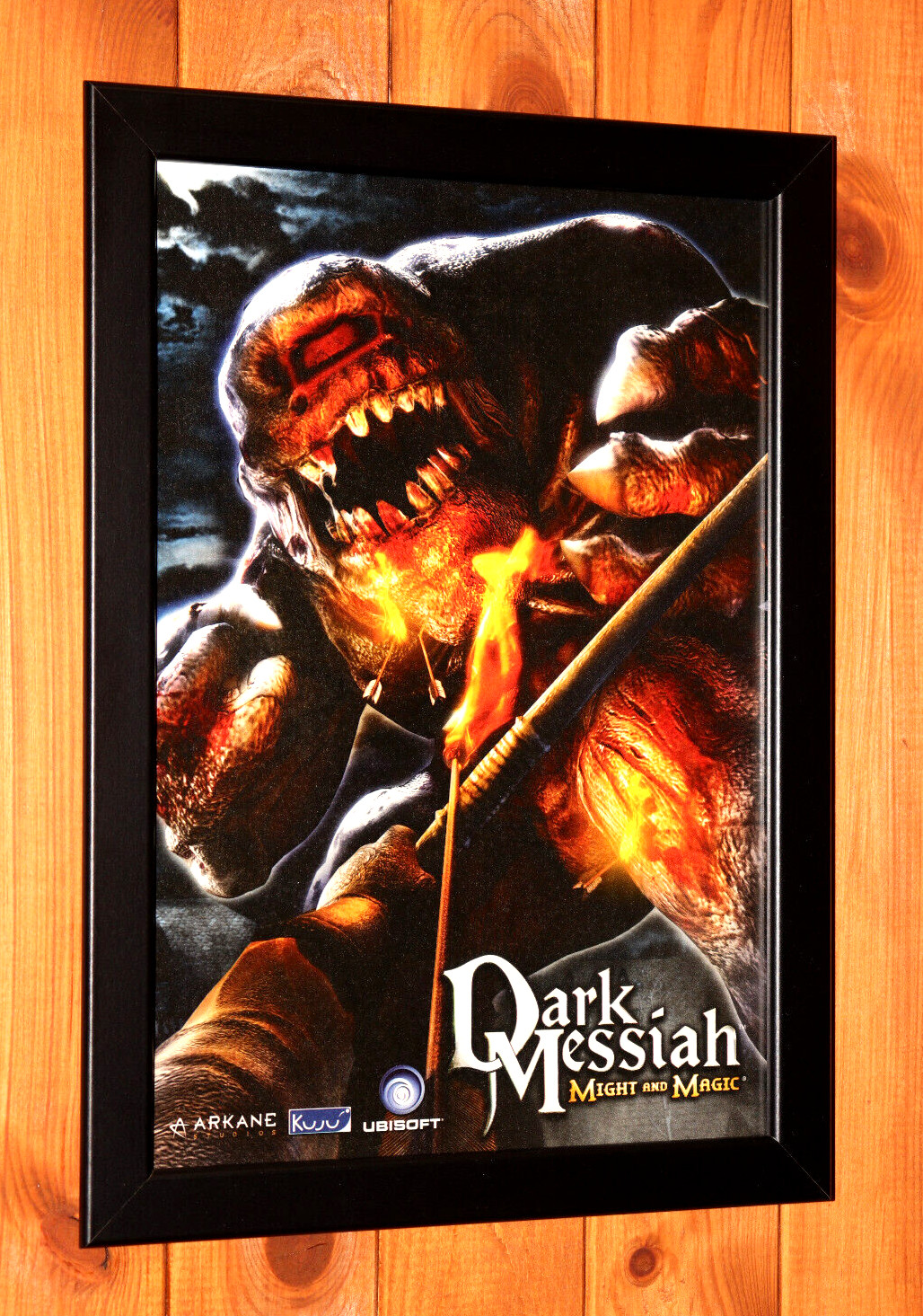 Dark Messiah of Might and Magic Ubisoft Xbox Rare Small Poster / Ad Page Framed