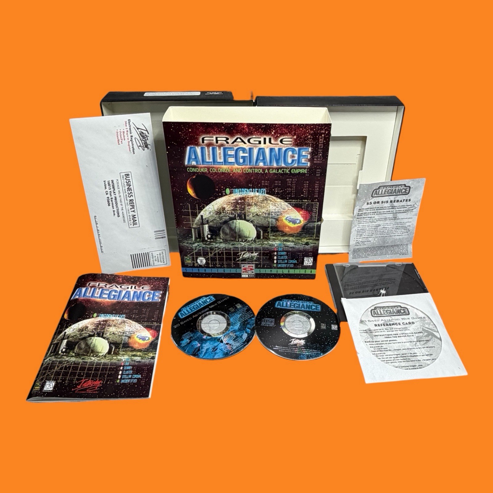 Fragile Allegiance Big Box PC Windows 95 Complete CIB w/ Manual & Inserts