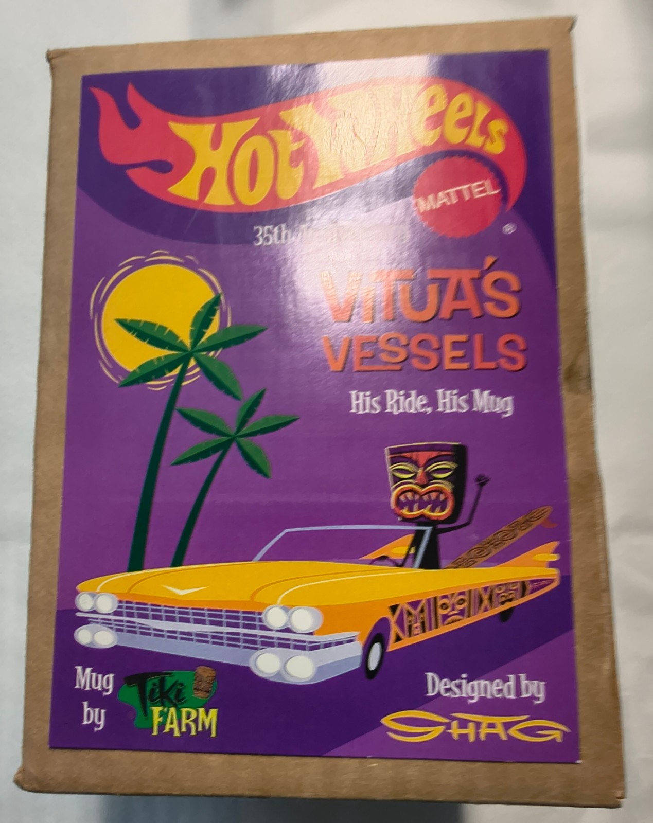 SHAG Josh Agle Tiki Farm Mug Hot Wheels Vituas Vessels 35th Anniversary 28/500