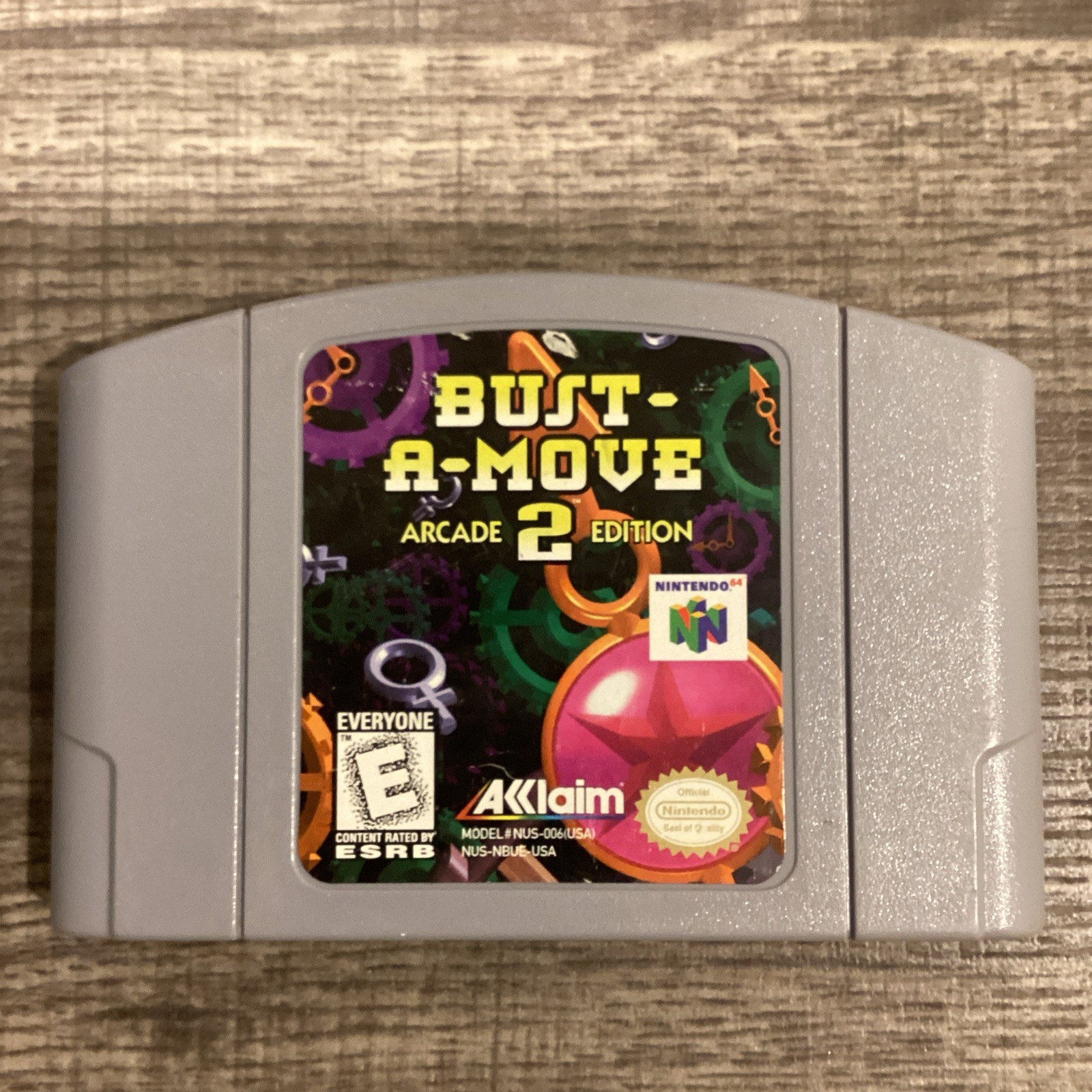 Bust-A-Move 2: Arcade Edition (Nintendo 64, 1998) Game Only Authentic Tested