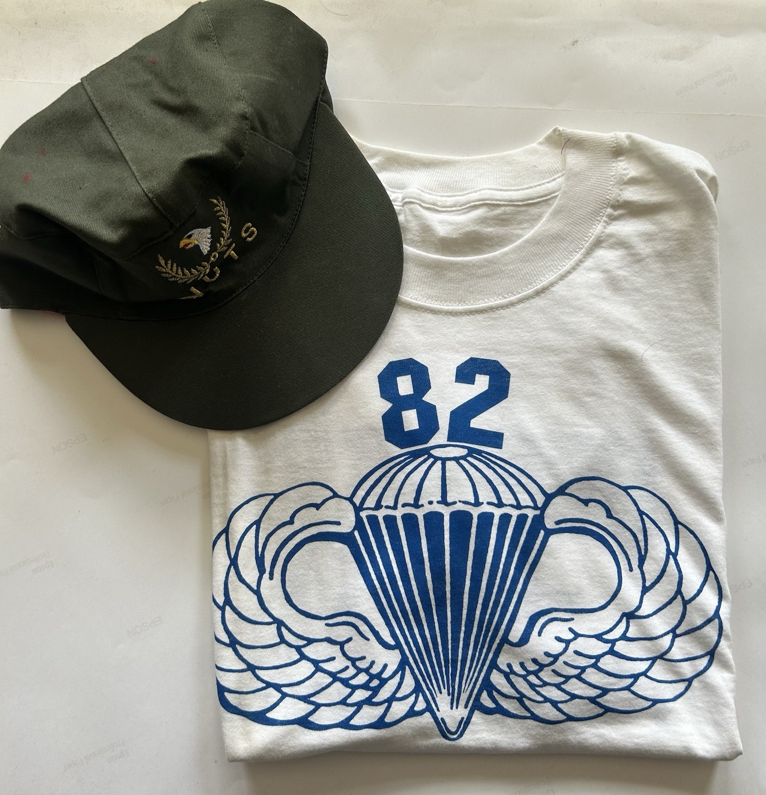 Vintage 2004 D-Day 60th Anniversary 82nd T-Shirt & 101st NUTS Cap Set NWOT