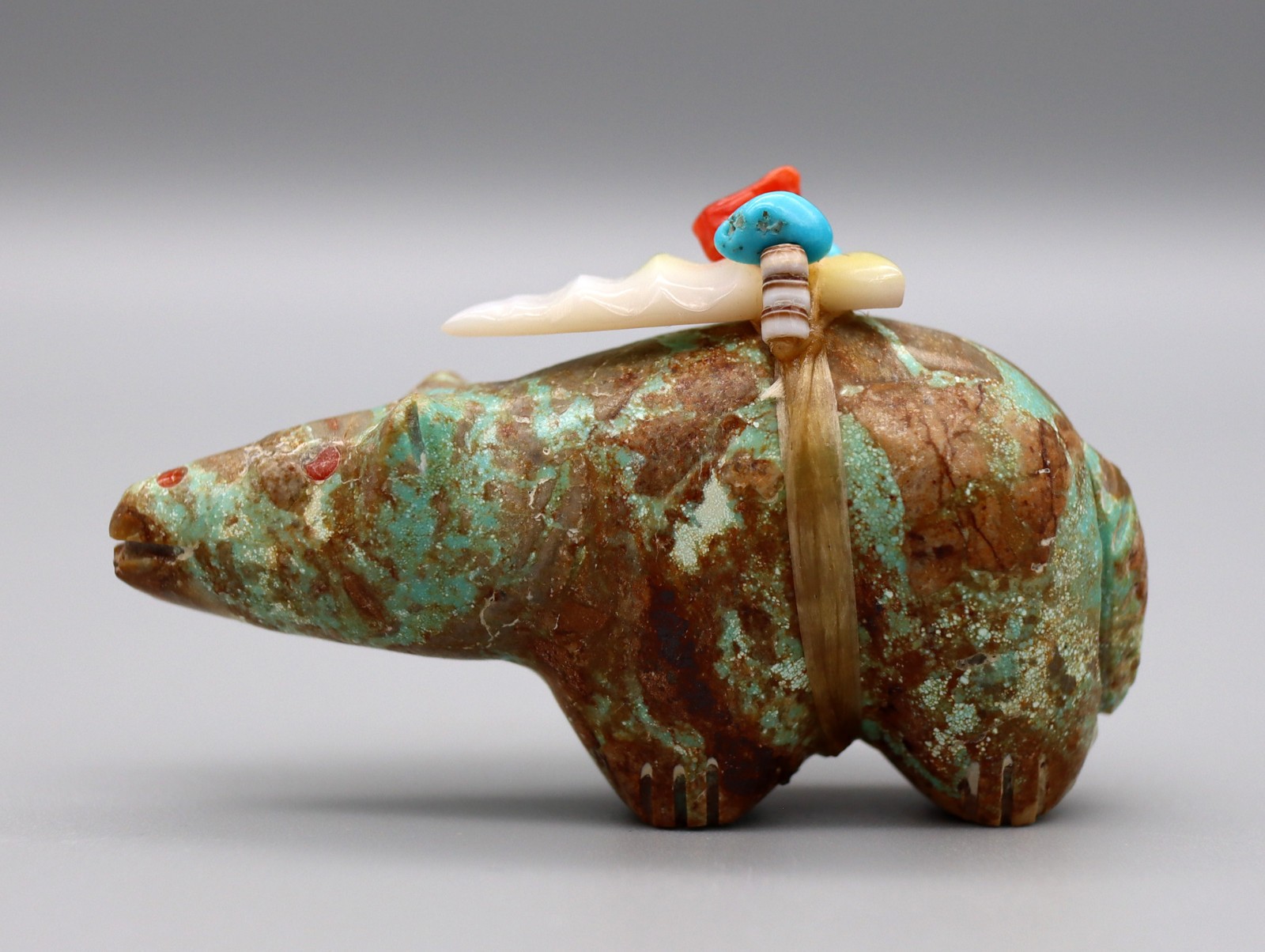 Peter Sr. & Dinah Gasper Royston Turquoise Zuni Bear Fetish