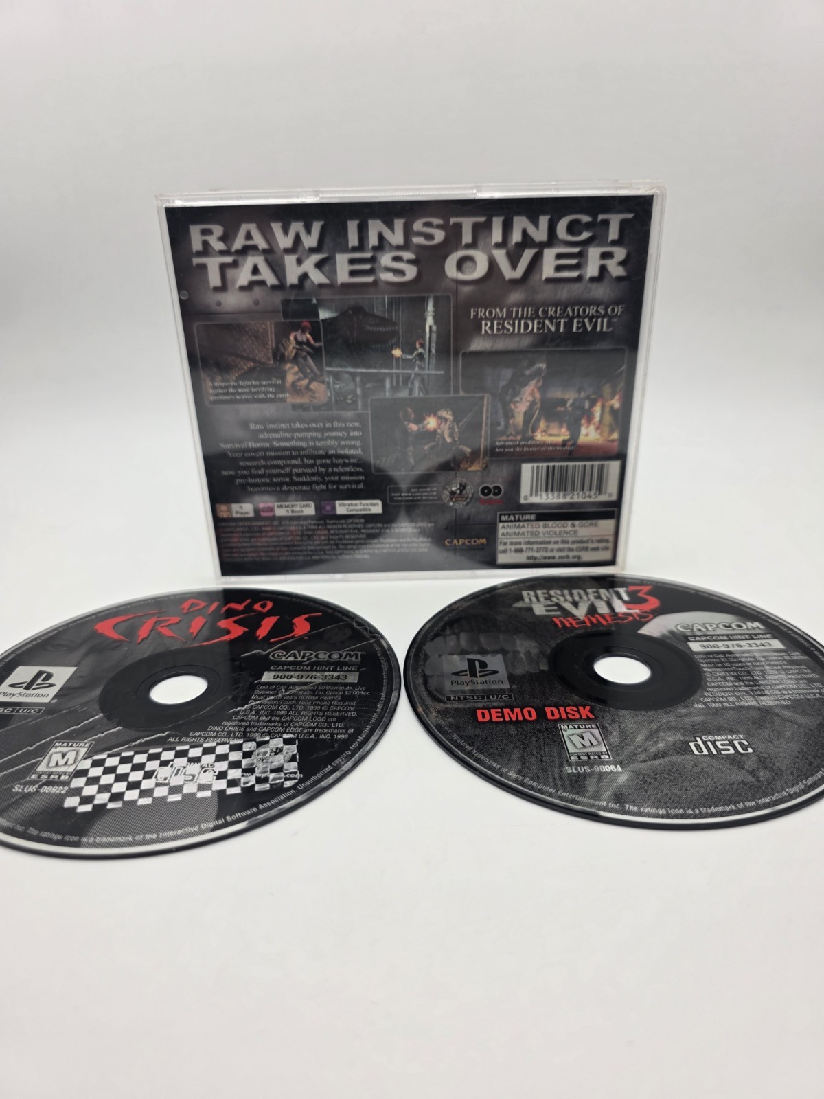 Dino Crisis [2 Disc Edition] (Sony PlayStation 1 PS1, 1999) Tested Discs & Case