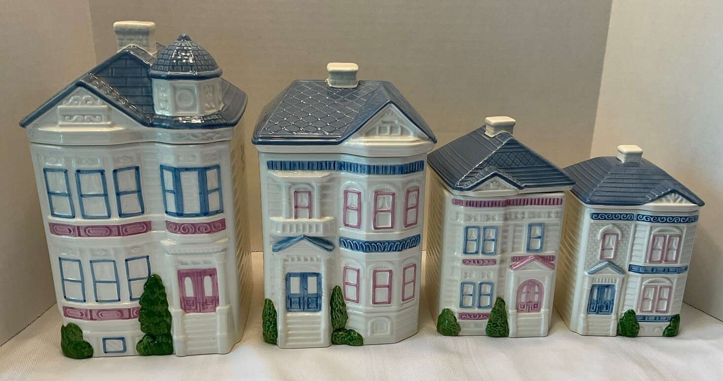 Hearth & Home Design 2 Story Canister Set of 4 - 1988