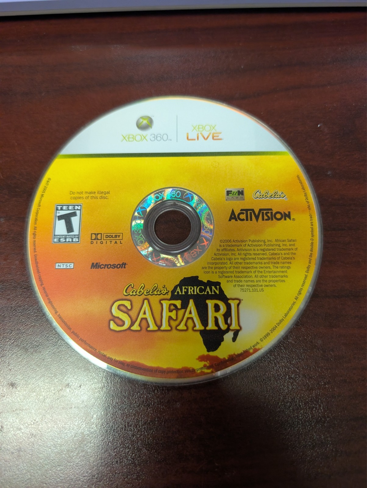 Cabela's African Safari (Microsoft Xbox 360, 2006) NO TRACKING - DISC ONLY 7960