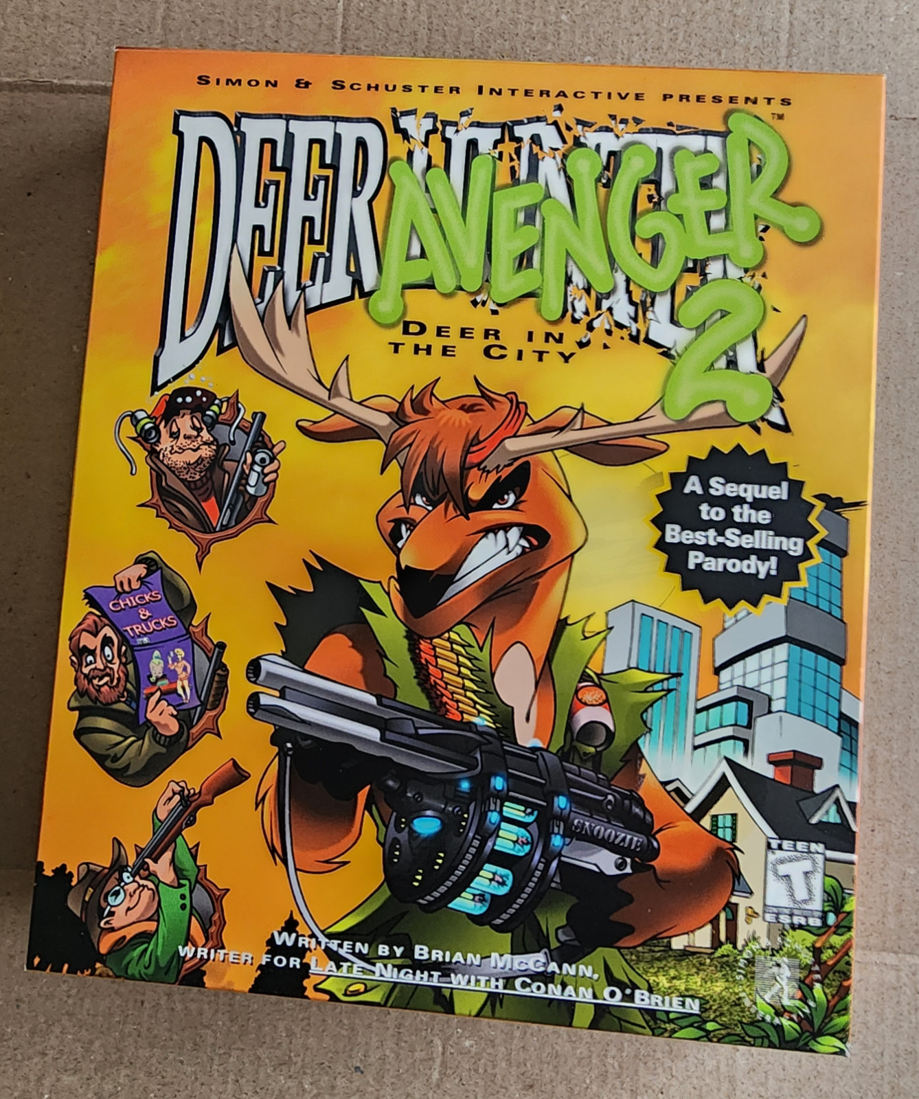 Deer Avenger 2: Deer In The City (PC,1999) Big Box NEW Factory Sealed US Retail