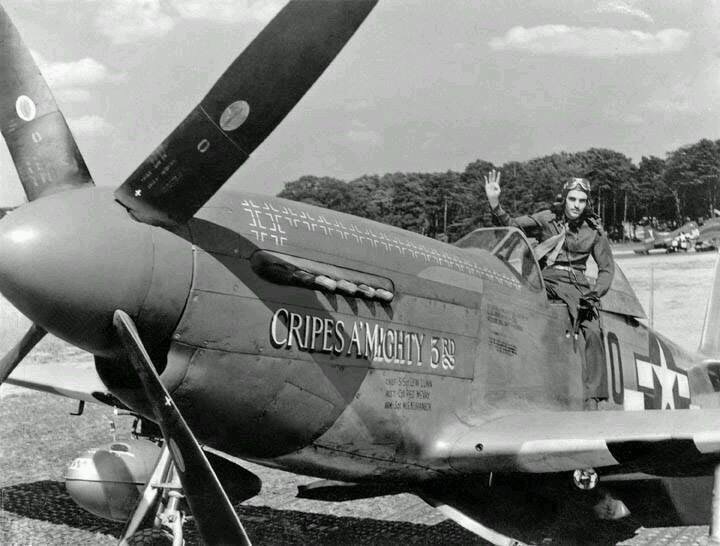 WW2  Photo WWII USAAF P-51 Mustang Ace George Preddy World War Two /5221