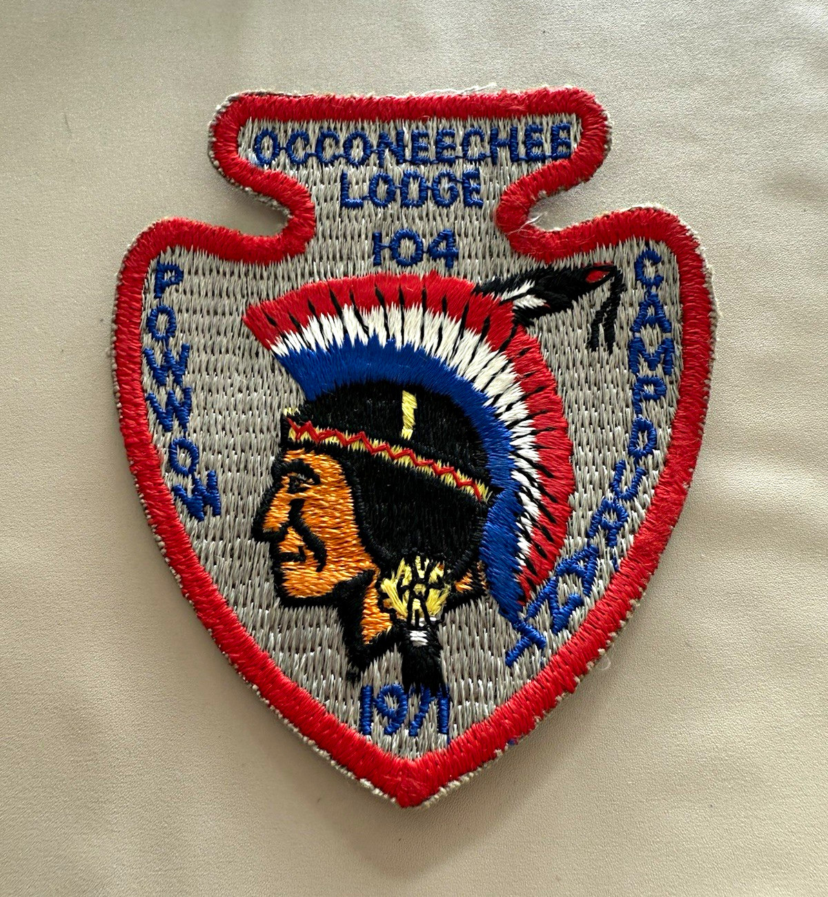 Boy Scouts Order of the Arrow Occoneechee Lodge 104 1971 Patch Single Unit