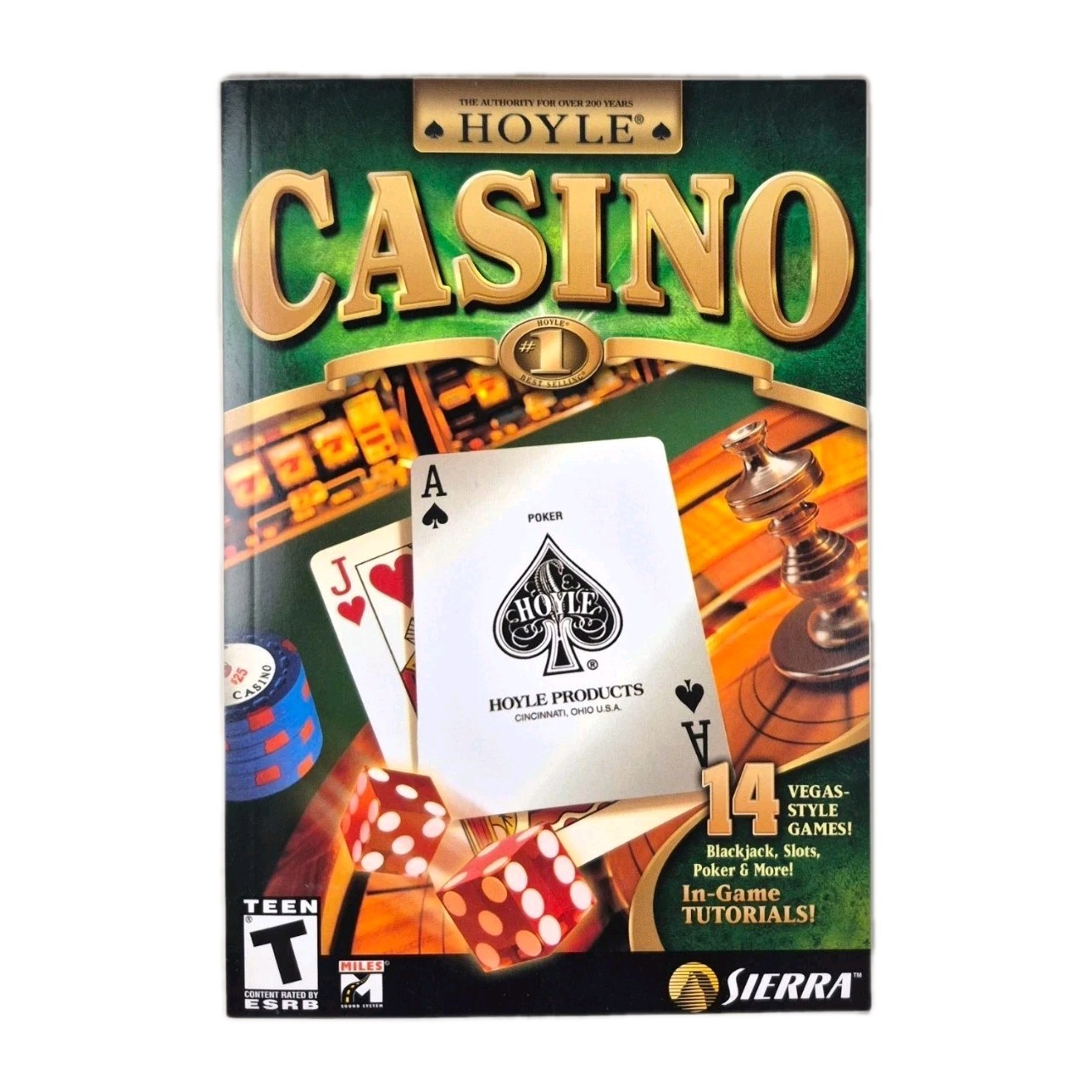 Hoyle Casino 14 PC Video Game Rated T Sierra Manual Booklet ONLY 1999-2003