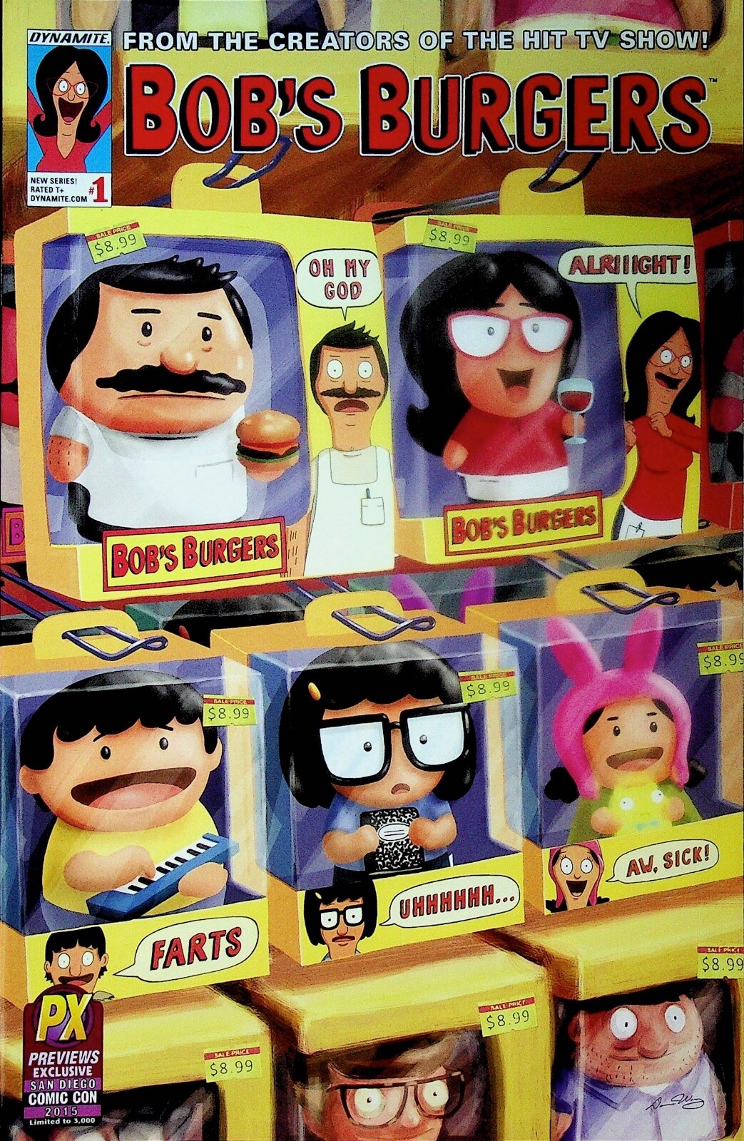 Dynamite Comics: BOB\'S BURGERS Vol. 2 #1 SDCC Previews Exclu. PX 2015 San Diego