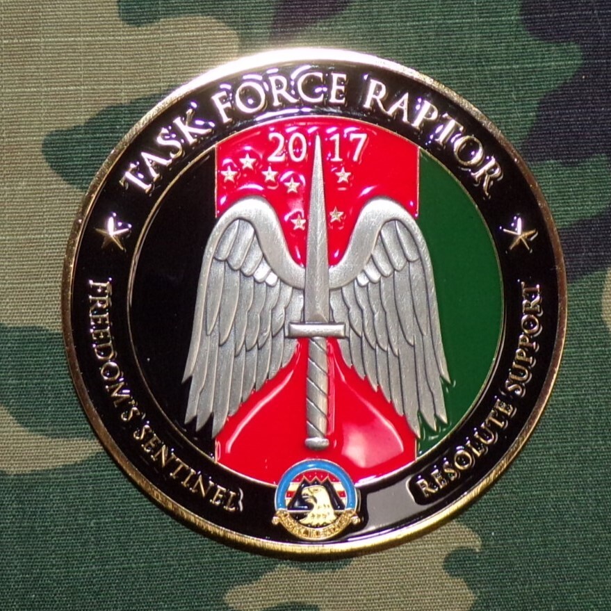 Original 16th Combat Aviation Brigade Task Force Raptor 2017 Coin for Excellence