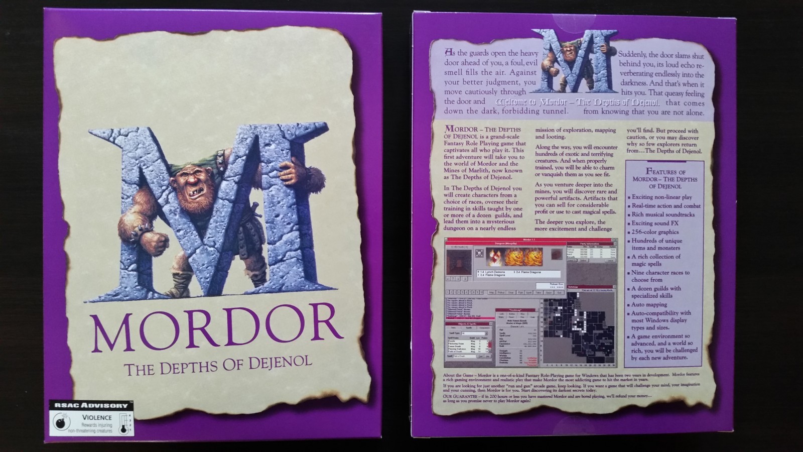 Mordor - The Depths of Dejenol - Legacy Role Playing Game for the PC boxed set