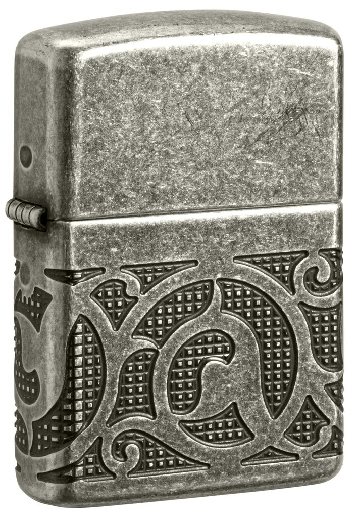 Zippo Pattern Design Armor MultiCut Antique Silver 49290