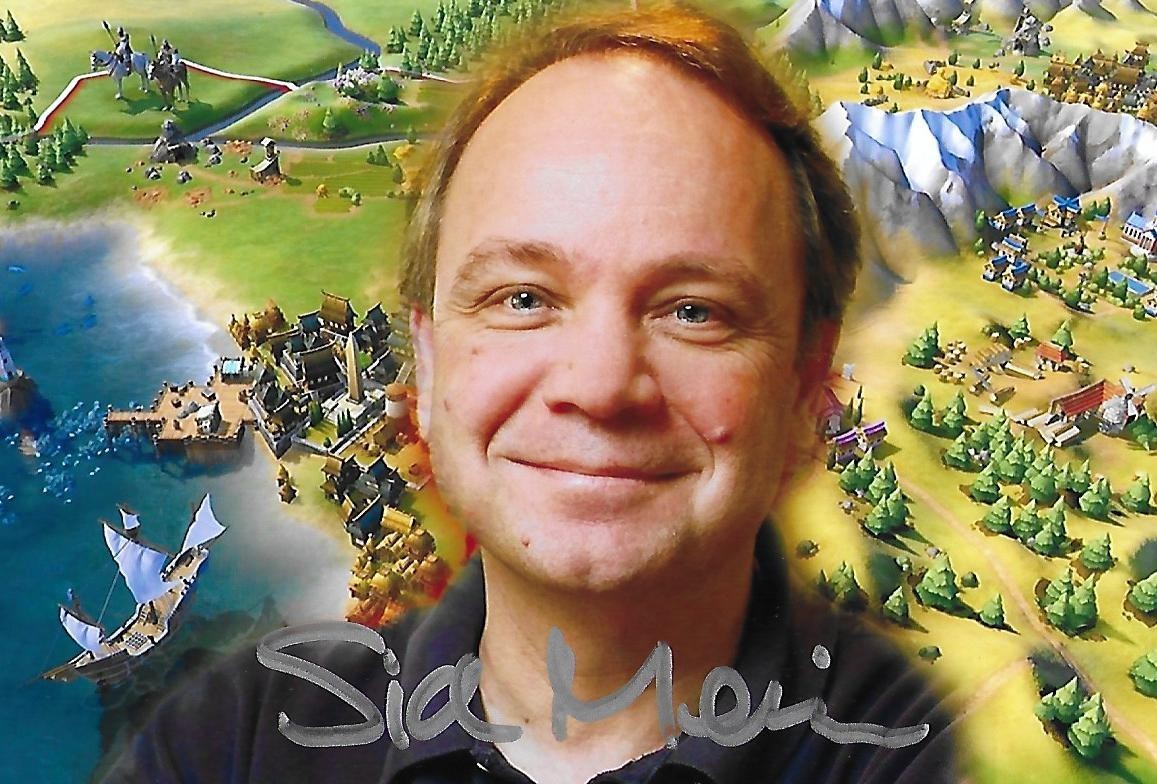 Sid Meier signed/auto 4x6 photo Civilization Video Game designer Rare COA LOOK