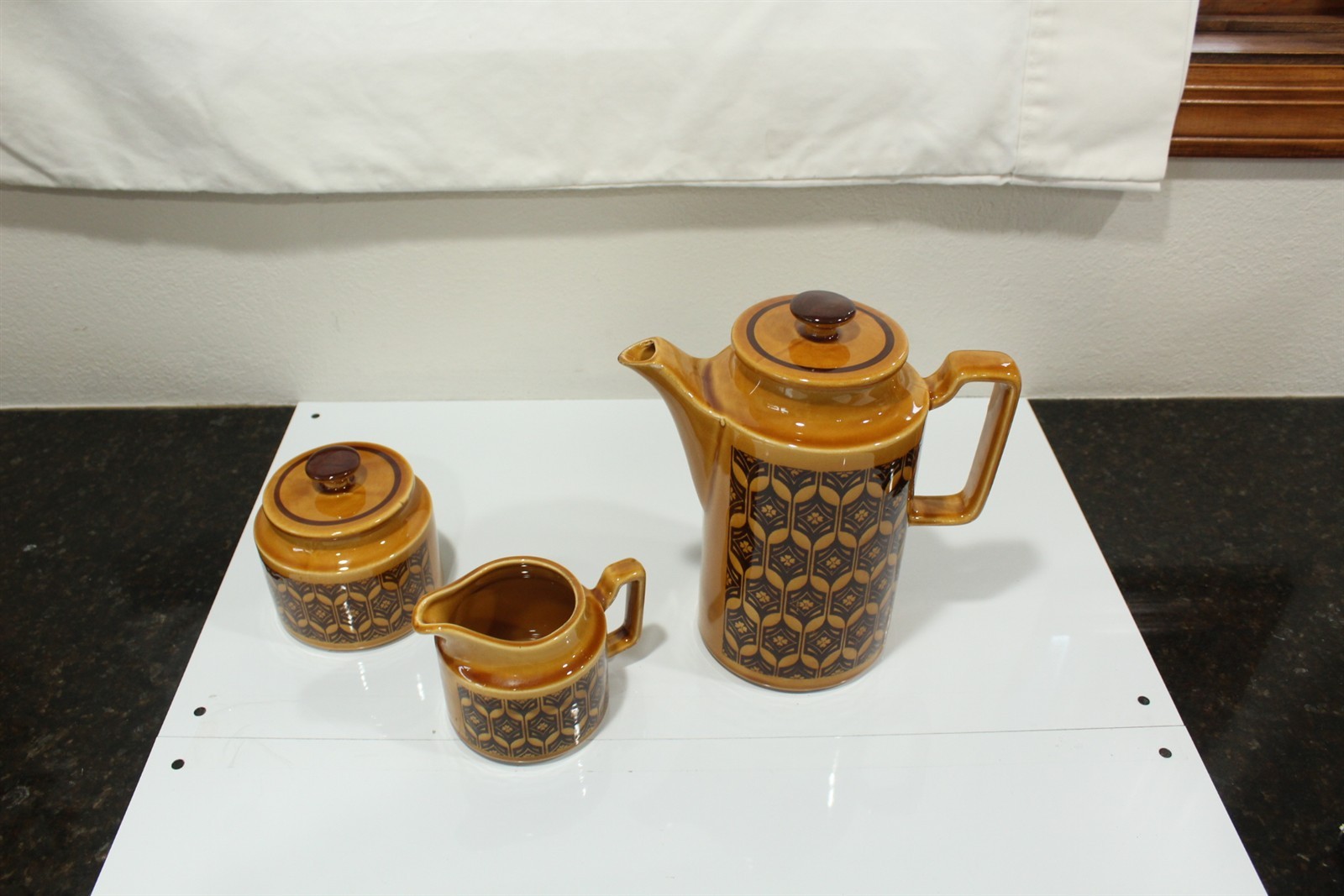 Vintage Royal Sealey Tea Coffee Set - Pitcher, Creamer and Sugar Medieval Maize