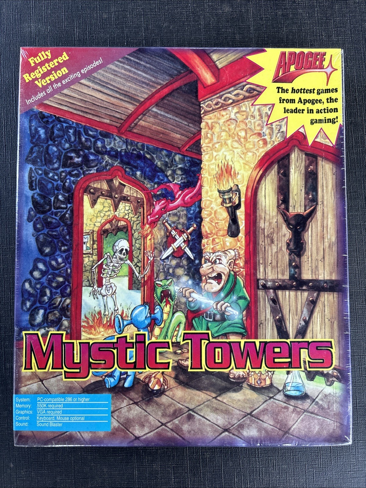 NEW SEALED Mystic Towers 1994 DOS PC Game Full Version Apogee RARE