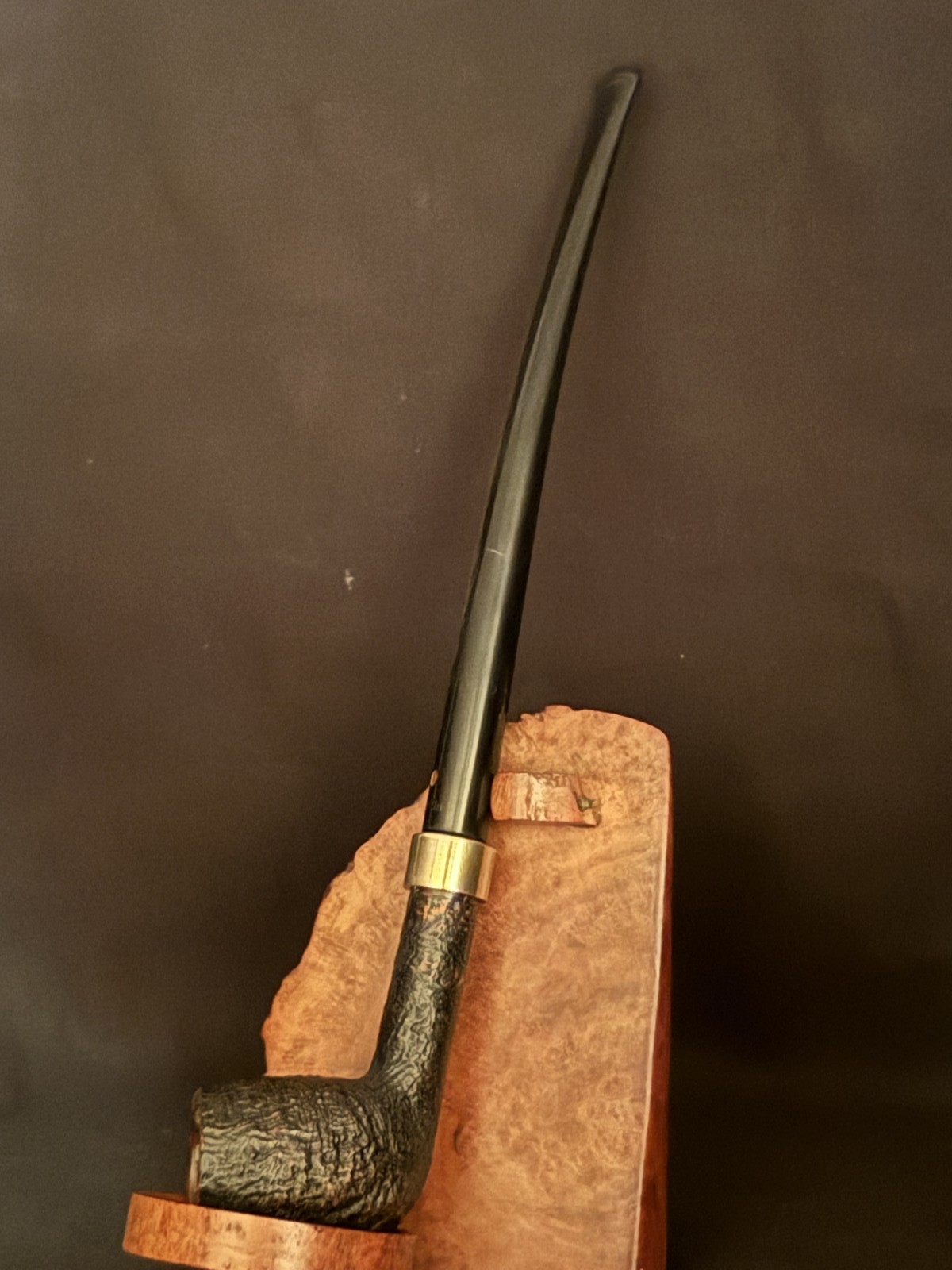 Vauen Dr Perl 80 Sandblast Straight Churchwarden Vulcanite Saddle Stem Estate