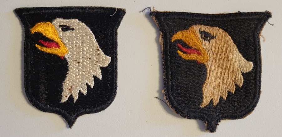 WWII US Army 101st Airborne Patch PAIR Both Original Type 1 & Type 5