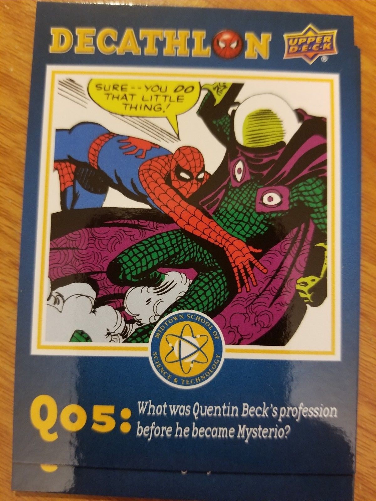 2017 UD Spider-Man Homecoming Decathlon #SD5 Mysterio's Day Job