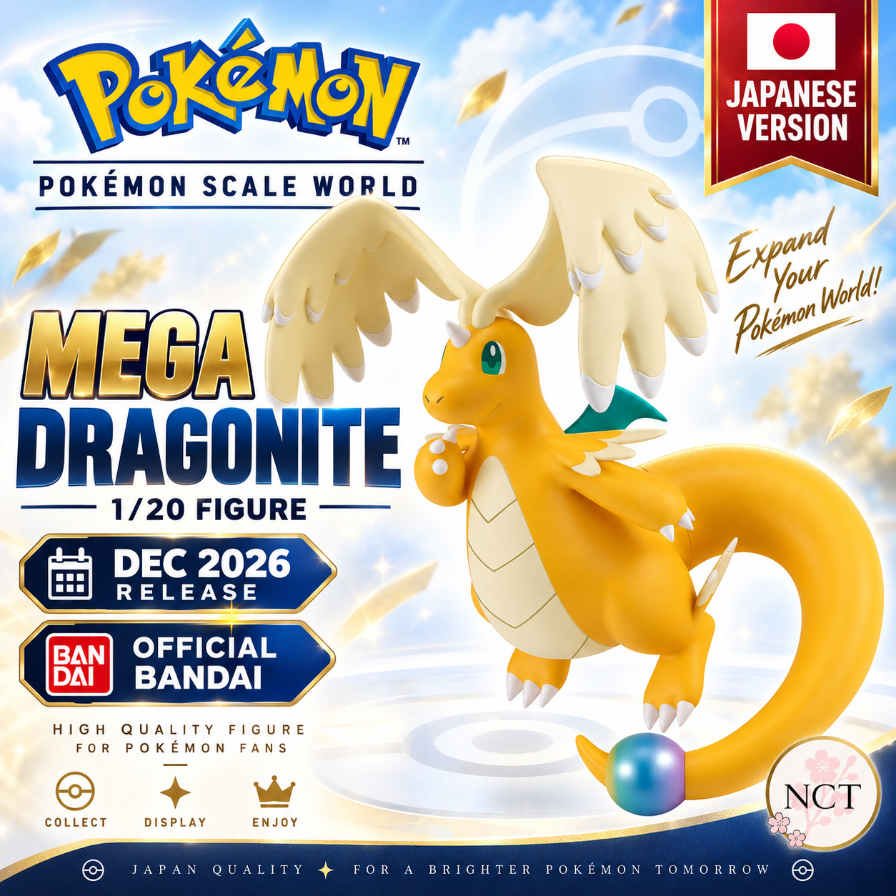 Pokemon Scale World Lumiose City Mega Dragonite 1/20 Figure Bandai Japan